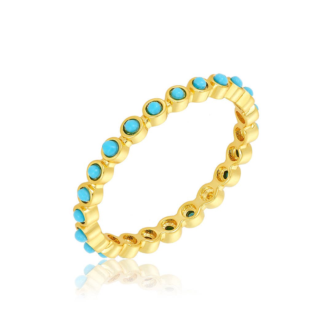 2mm Bezeled Turquoisette Eternity Band Ring - Lalka Beauty Co.