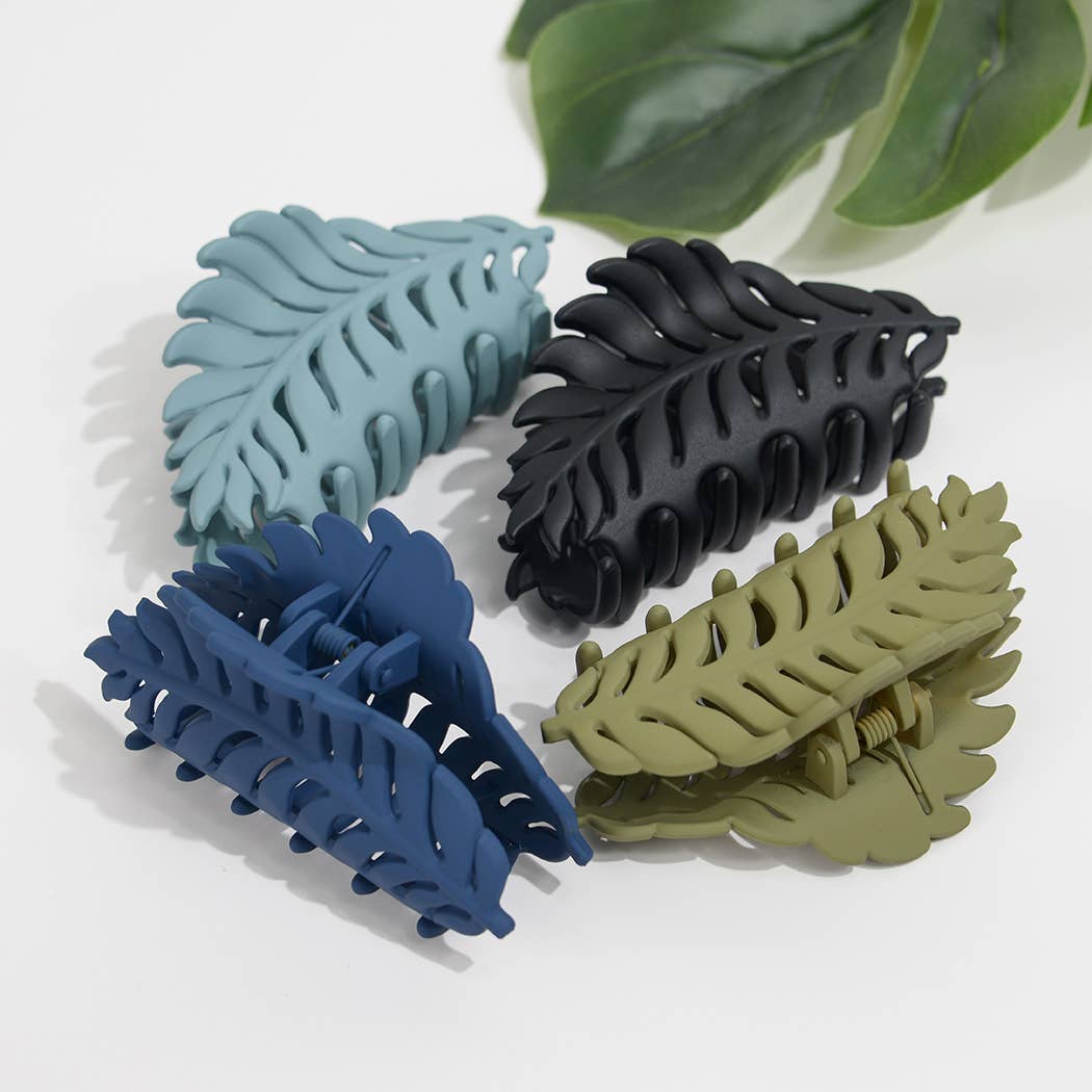 Matte Leaf Hair Claw Clip: