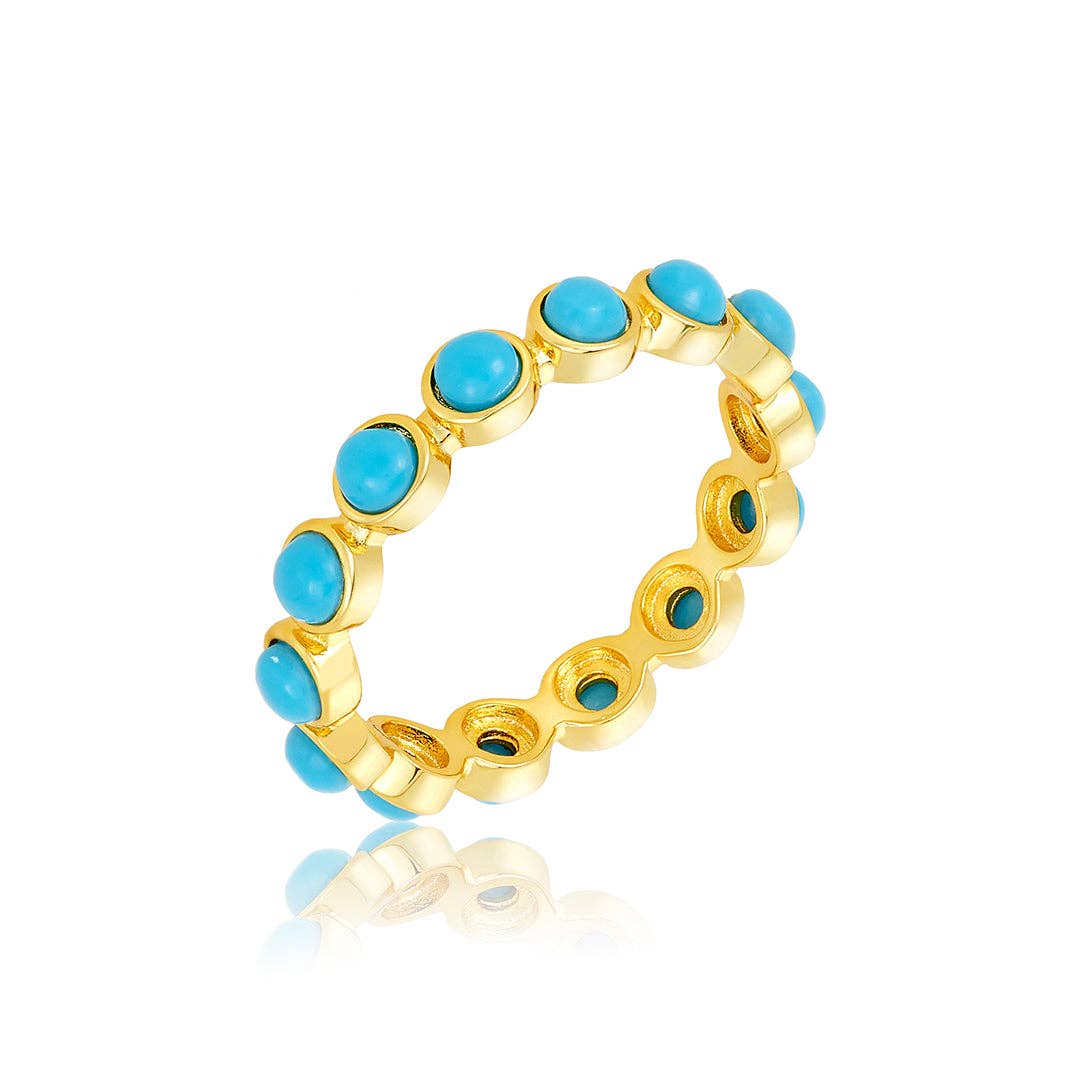 4mm Bezeled Turquoisette Eternity Band Ring - Lalka Beauty Co.