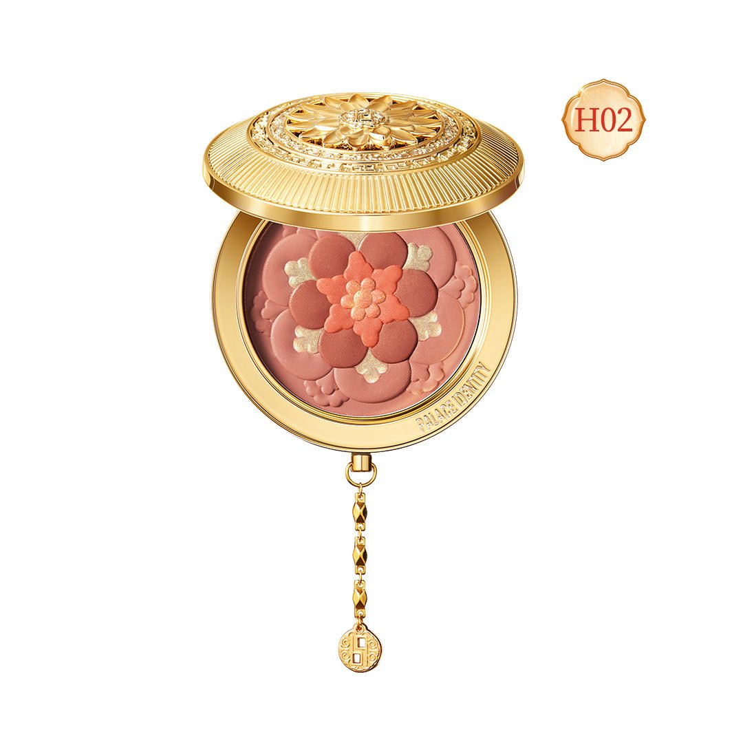 Palace Identity Hibiscus blush in gold compact