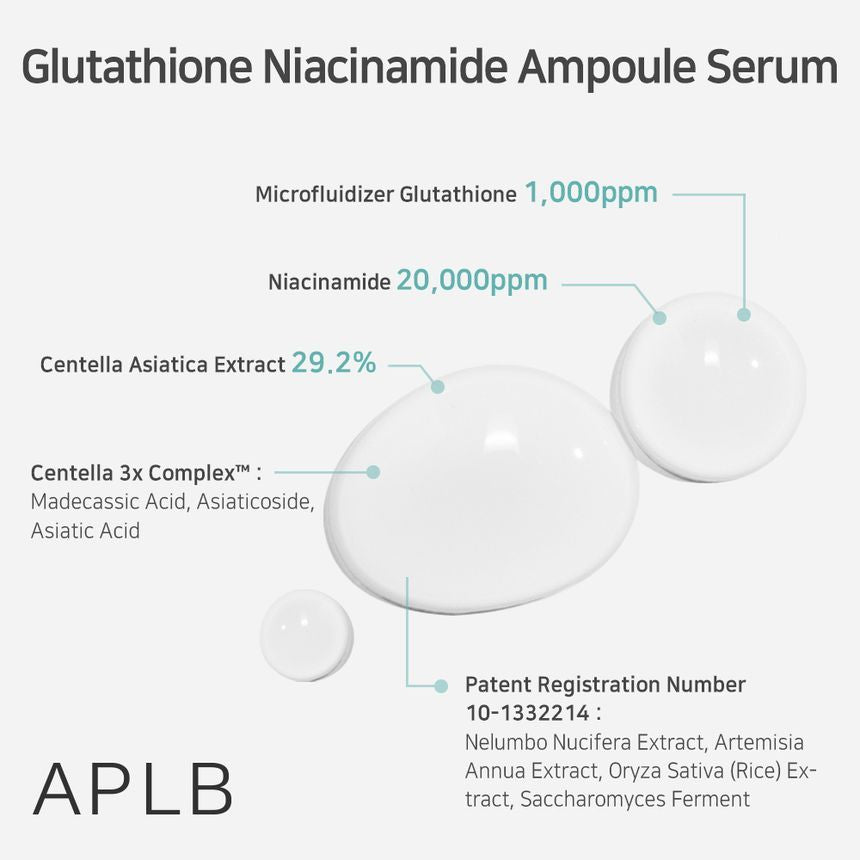 APLB Glutathione Niacinamide Ampoule Serum - Lalka Beauty Co.