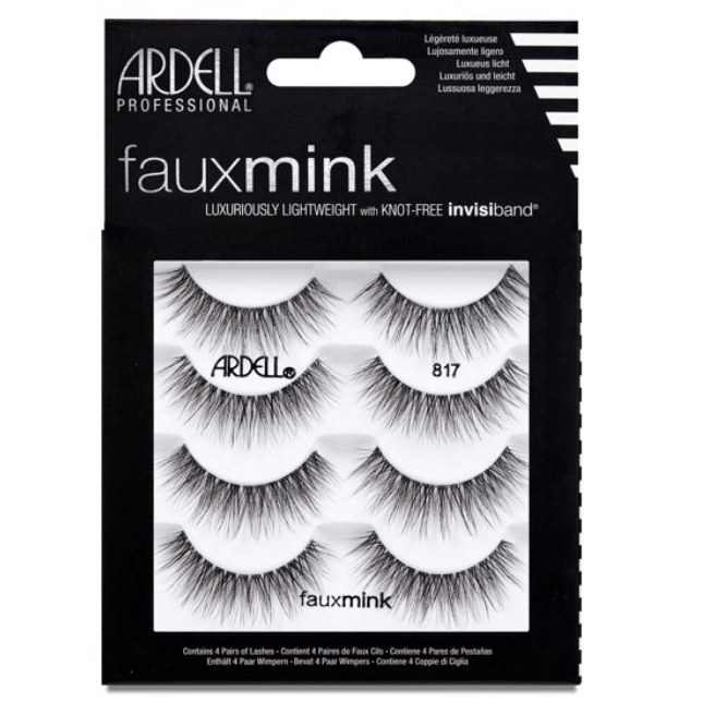 ARDELL Fauxmink Eyelashes, Luxurious Lightweight With Knot - Free (Multi - Pack): Faux Mink 817 - Lalka Beauty Co.