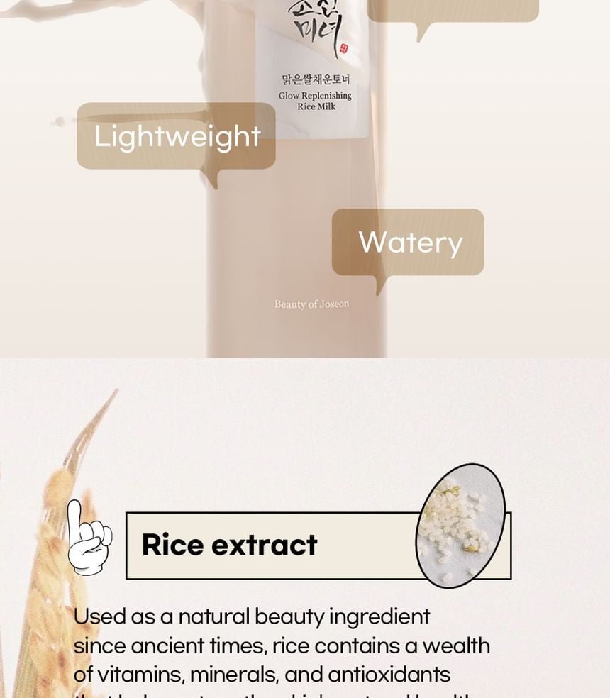 Beauty of Joseon Glow Replenishing Rice Milk toner - Lalka Beauty Co.