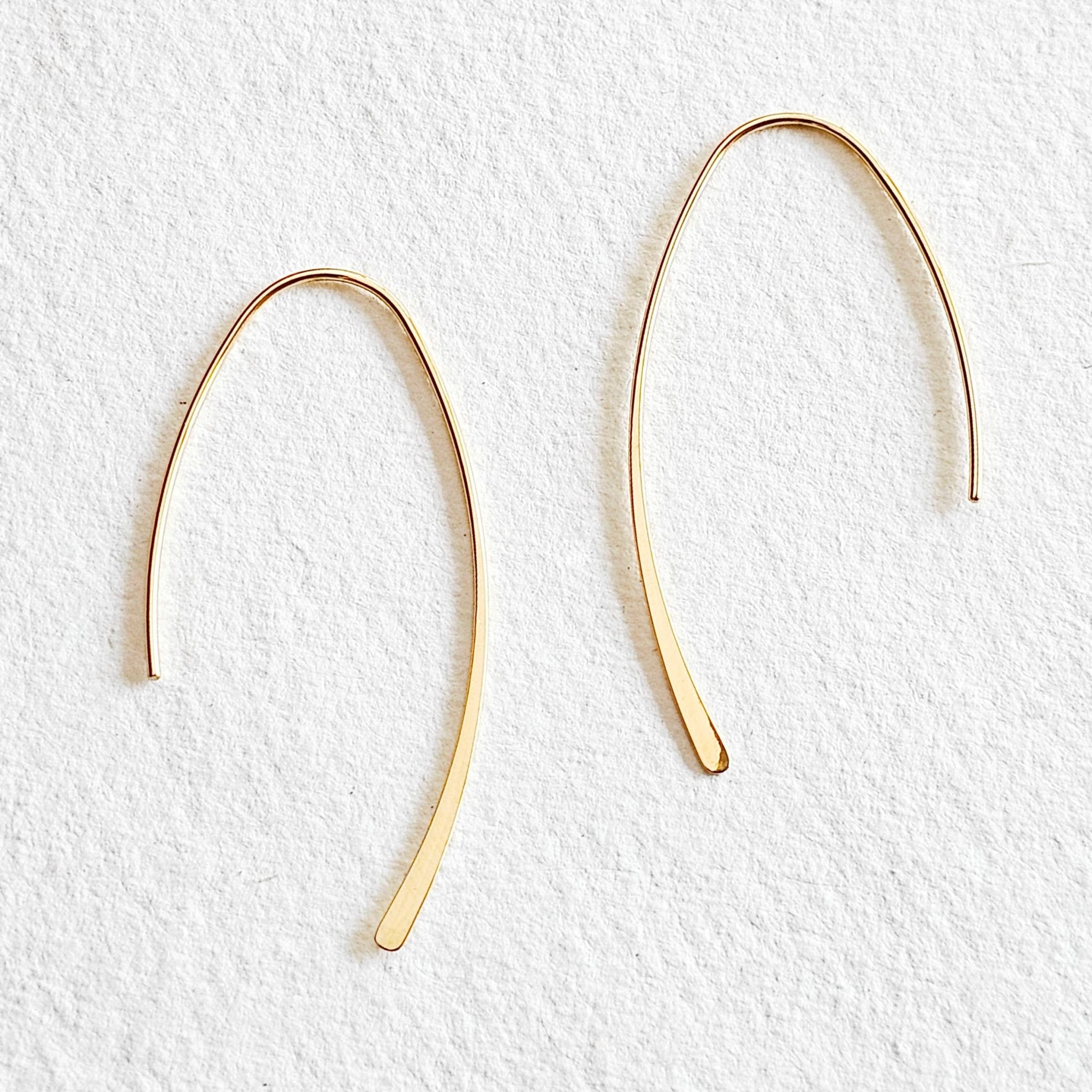 Bisjoux 18 kt gold plated hoop wire earrings : Sterling silver or 18k gold plated - Lalka Beauty Co.