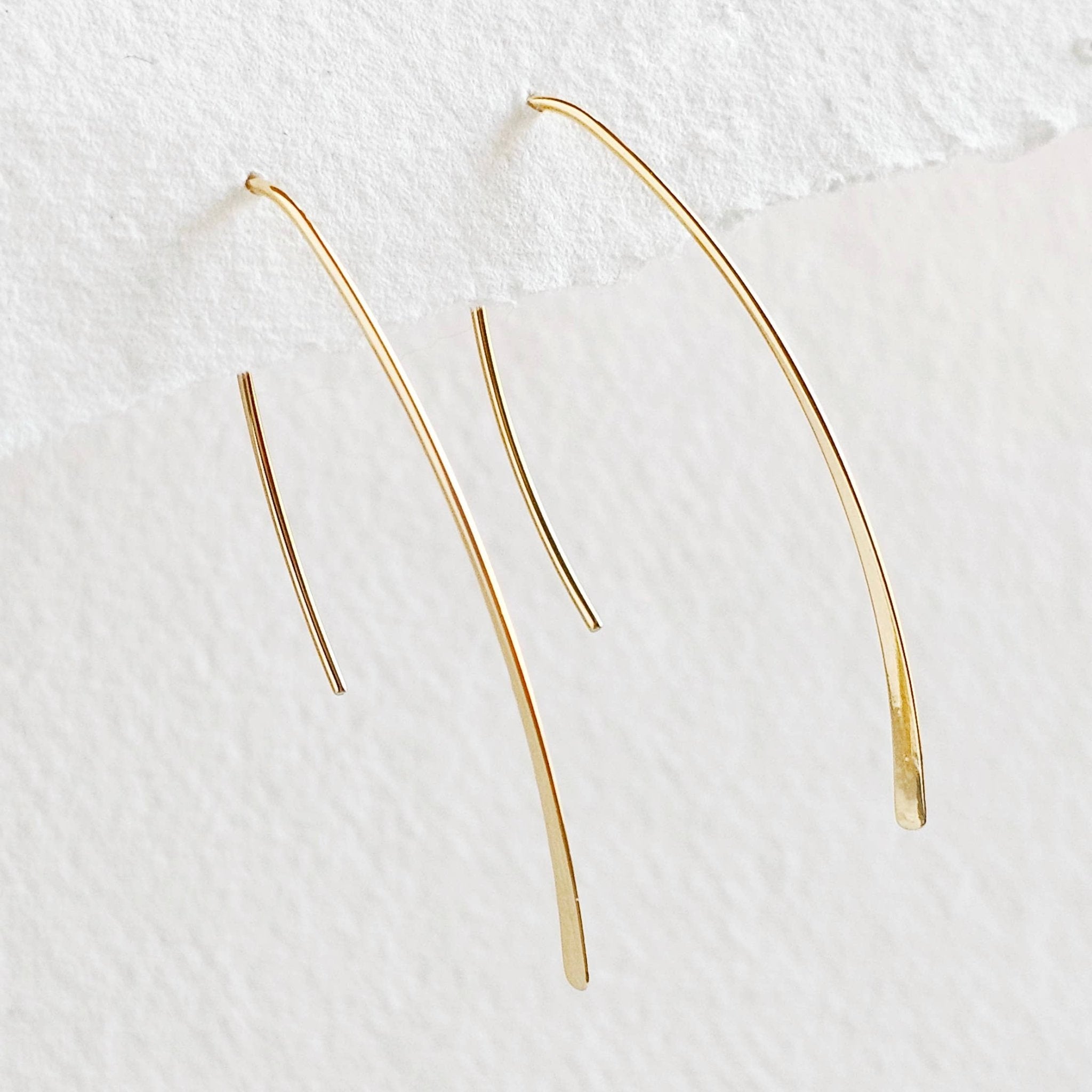 Bisjoux 18 kt gold plated hoop wire earrings : Sterling silver or 18k gold plated - Lalka Beauty Co.