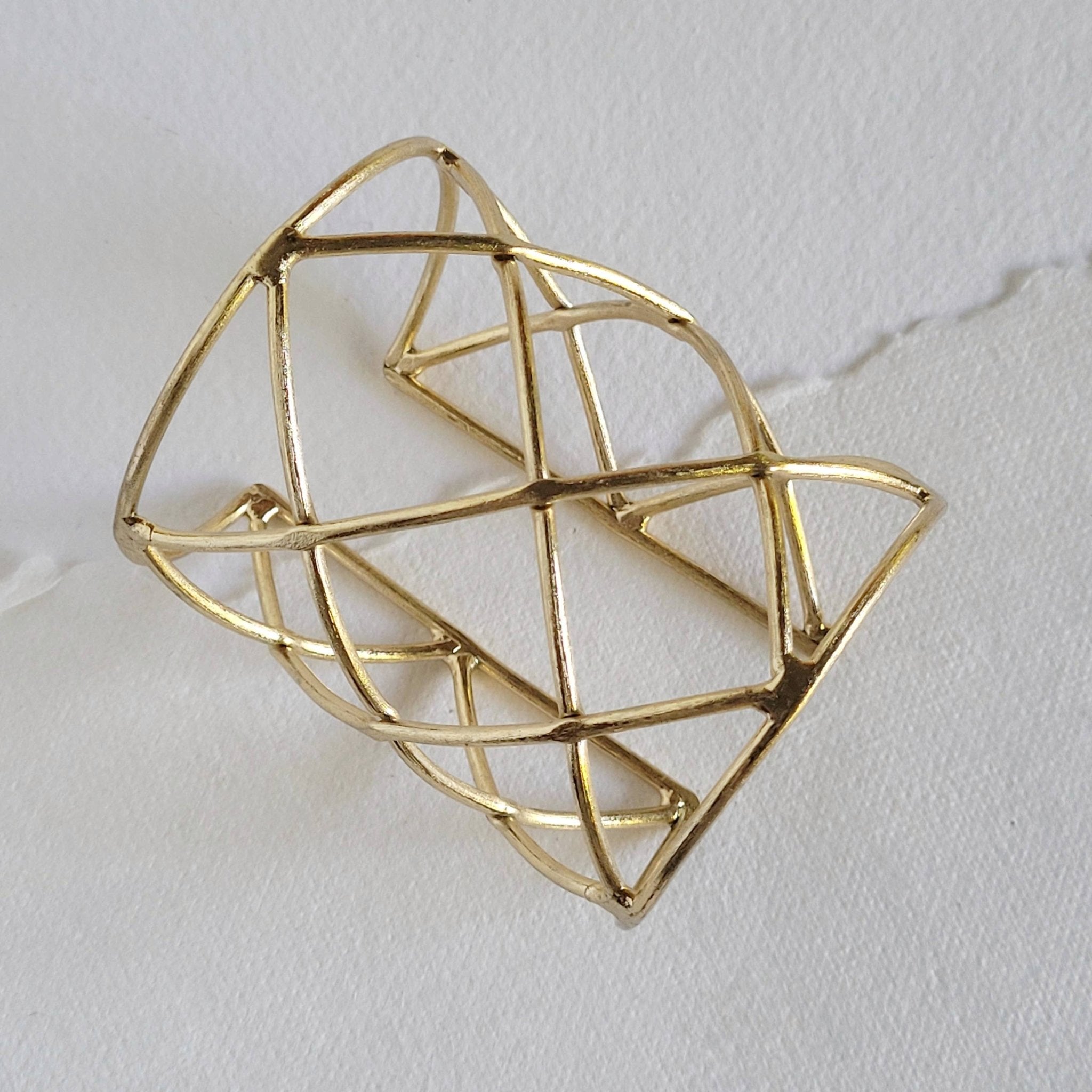 Bisjoux Solid brass lattice wire handmade cuff bangle bracelet - Lalka Beauty Co.