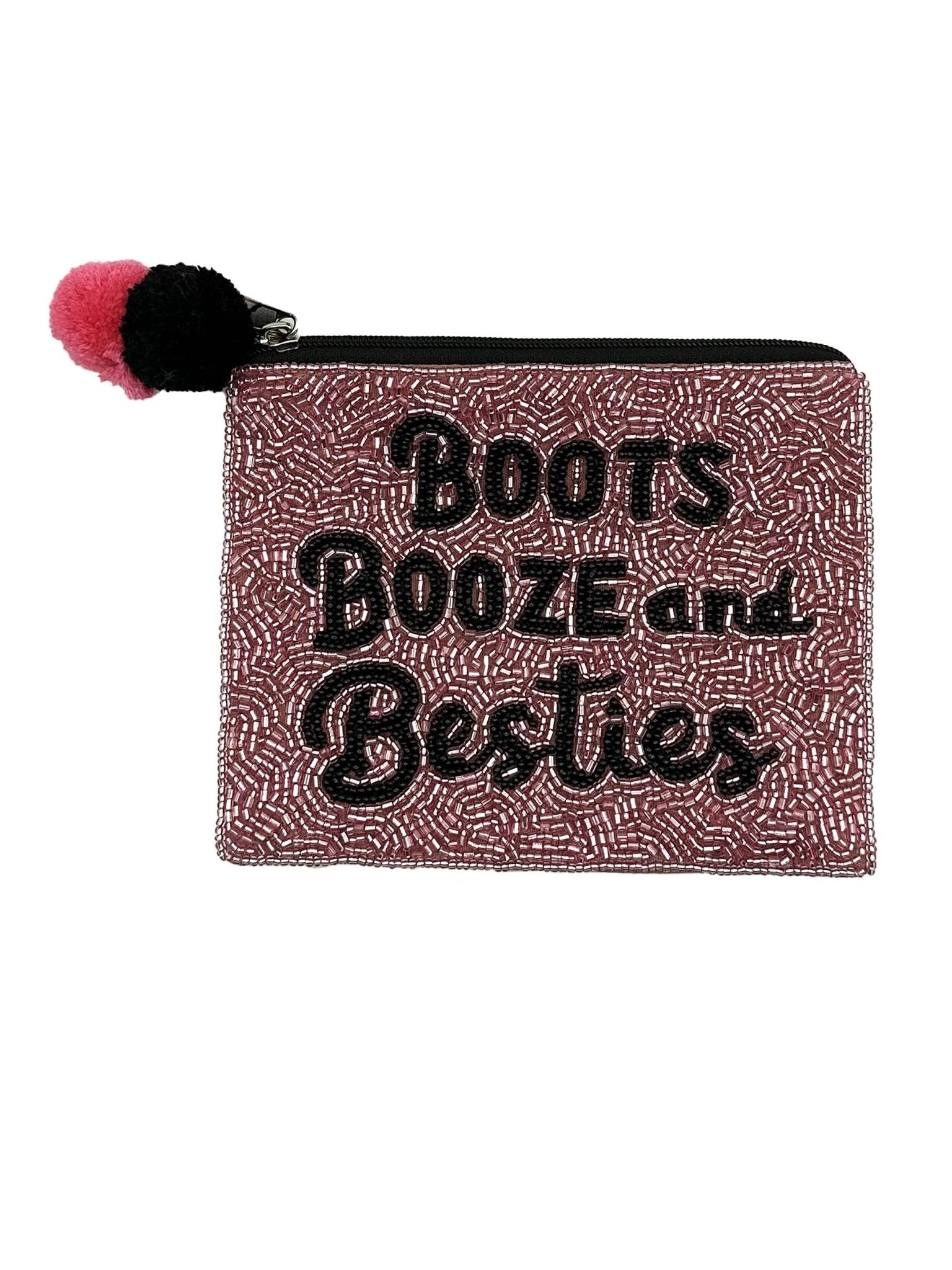 BOOTS BOOZE & BESTIES Coin Purse - Lalka Beauty Co.