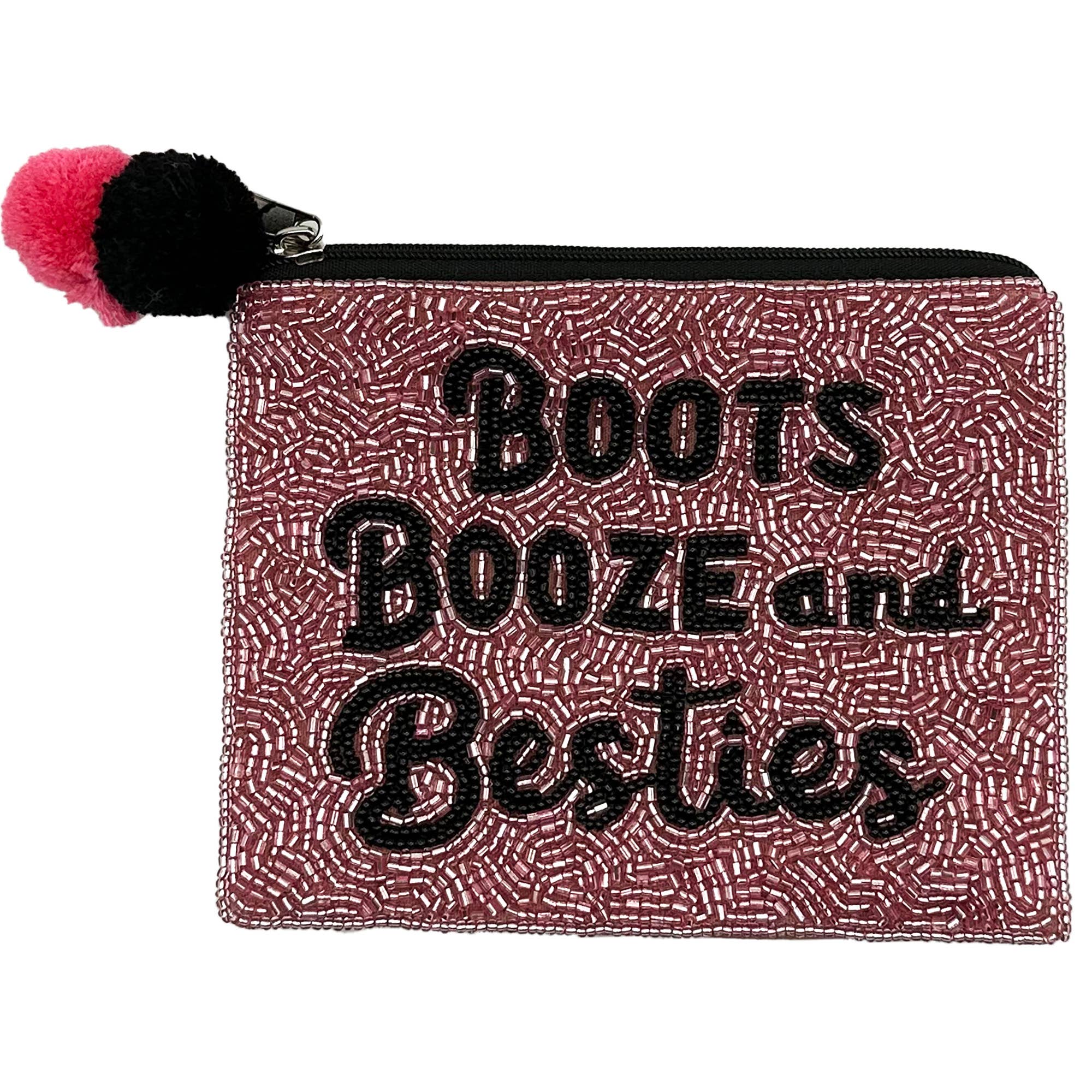 BOOTS BOOZE & BESTIES Coin Purse - Lalka Beauty Co.