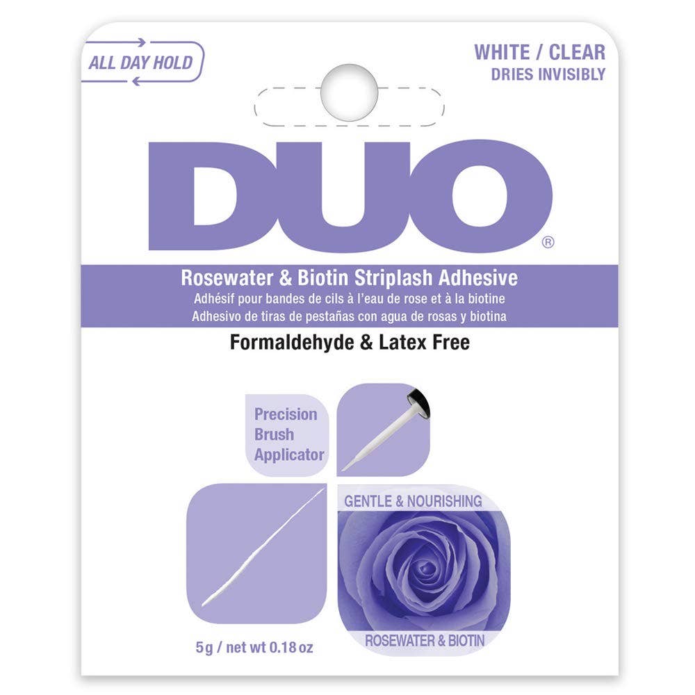 DUO Rosewater & Biotin Striplash Adhesive: White / Clear