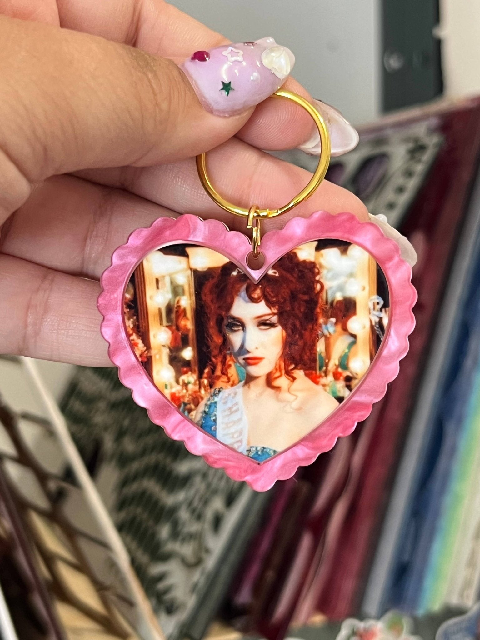 Chappell Roan Heart Shaped Celebrity Keychain Keyring Purse Charm - Lalka Beauty Co.