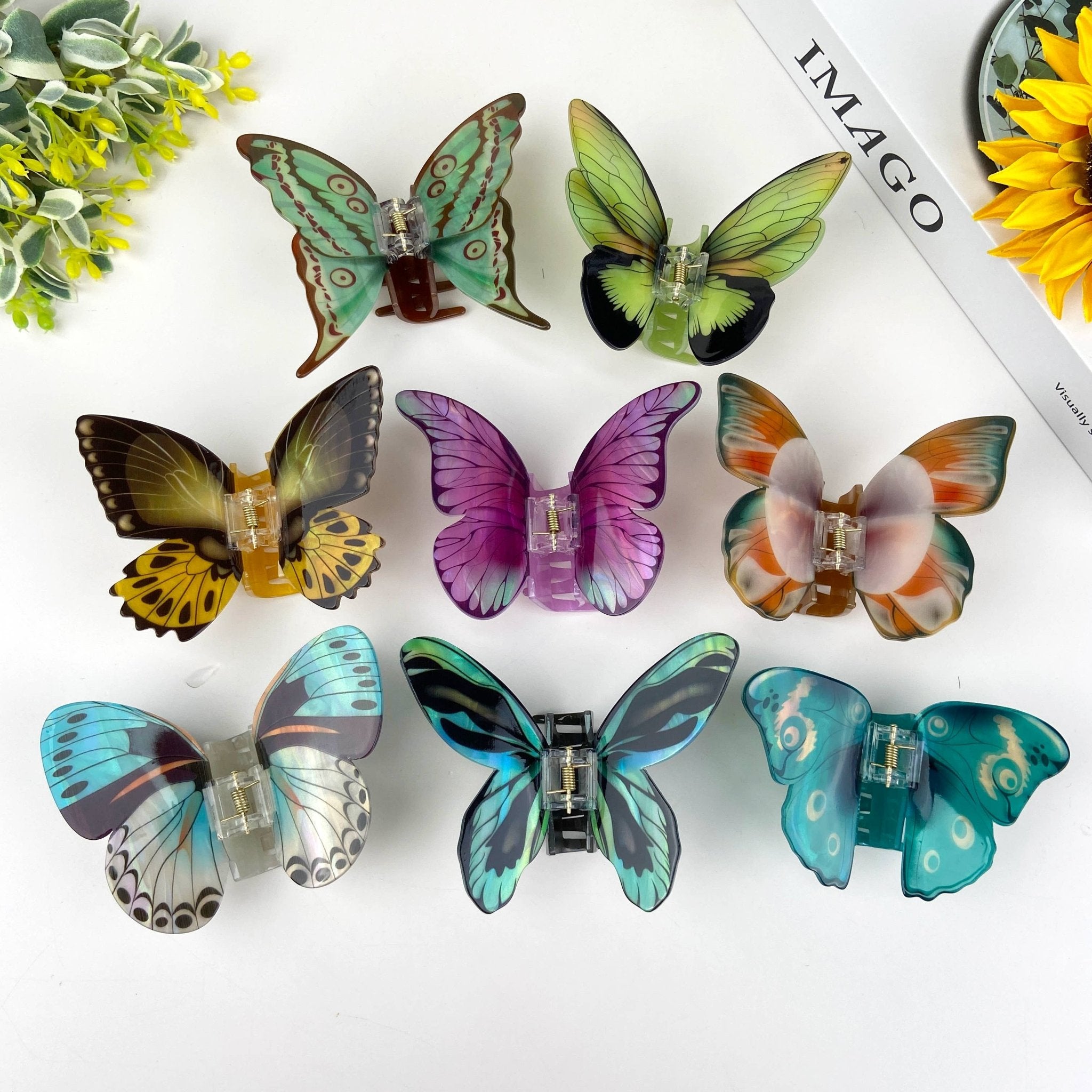 Colorful butterfly hair clips Various colors - Lalka Beauty Co.