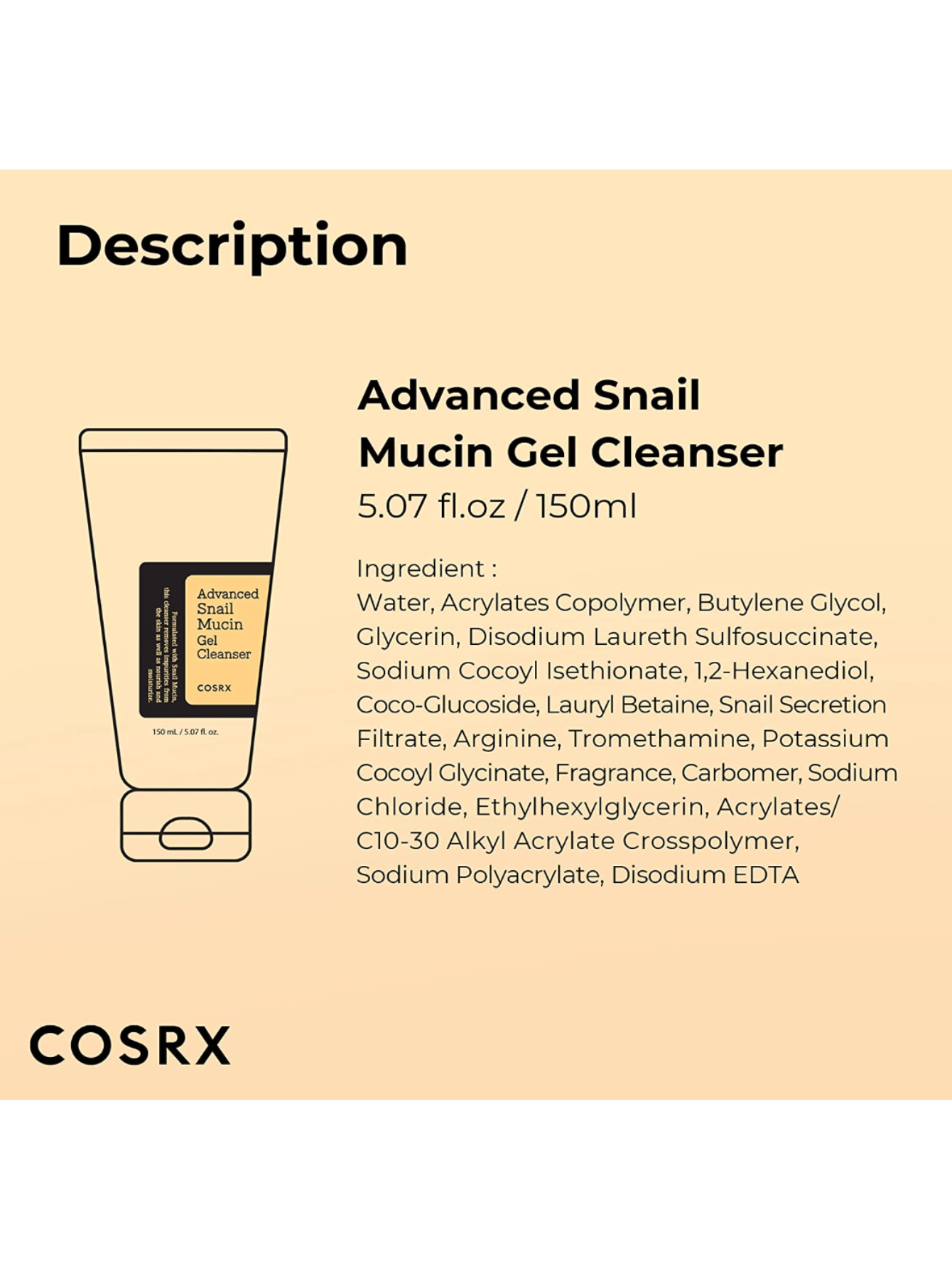 COSRX Advanced Snail Mucin Gel Cleanser - Lalka Beauty Co.