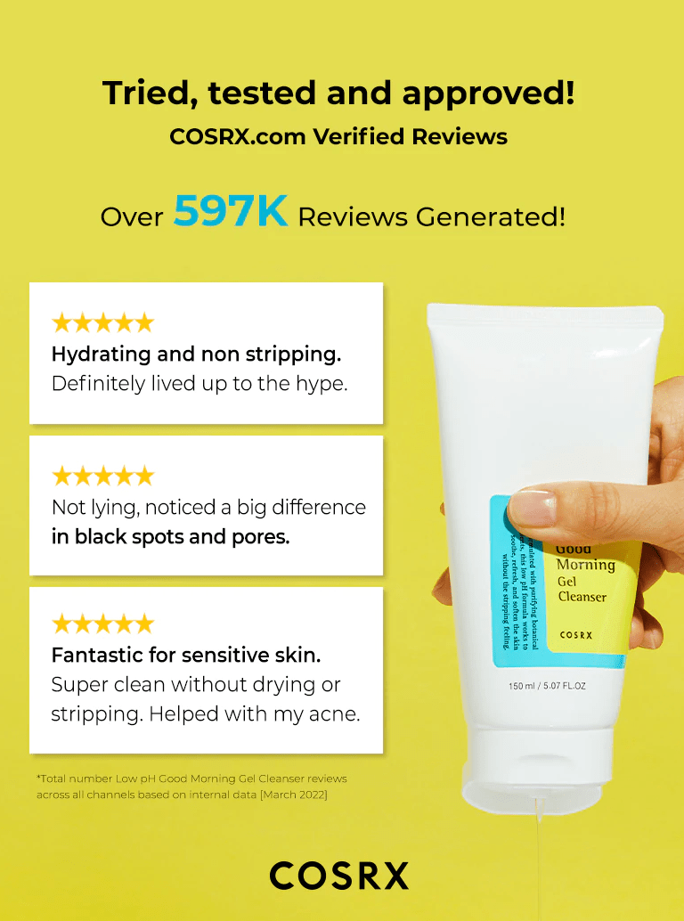 COSRX Low pH Good Morning Gel Cleanser Face Wash K Beauty - Lalka Beauty Co.