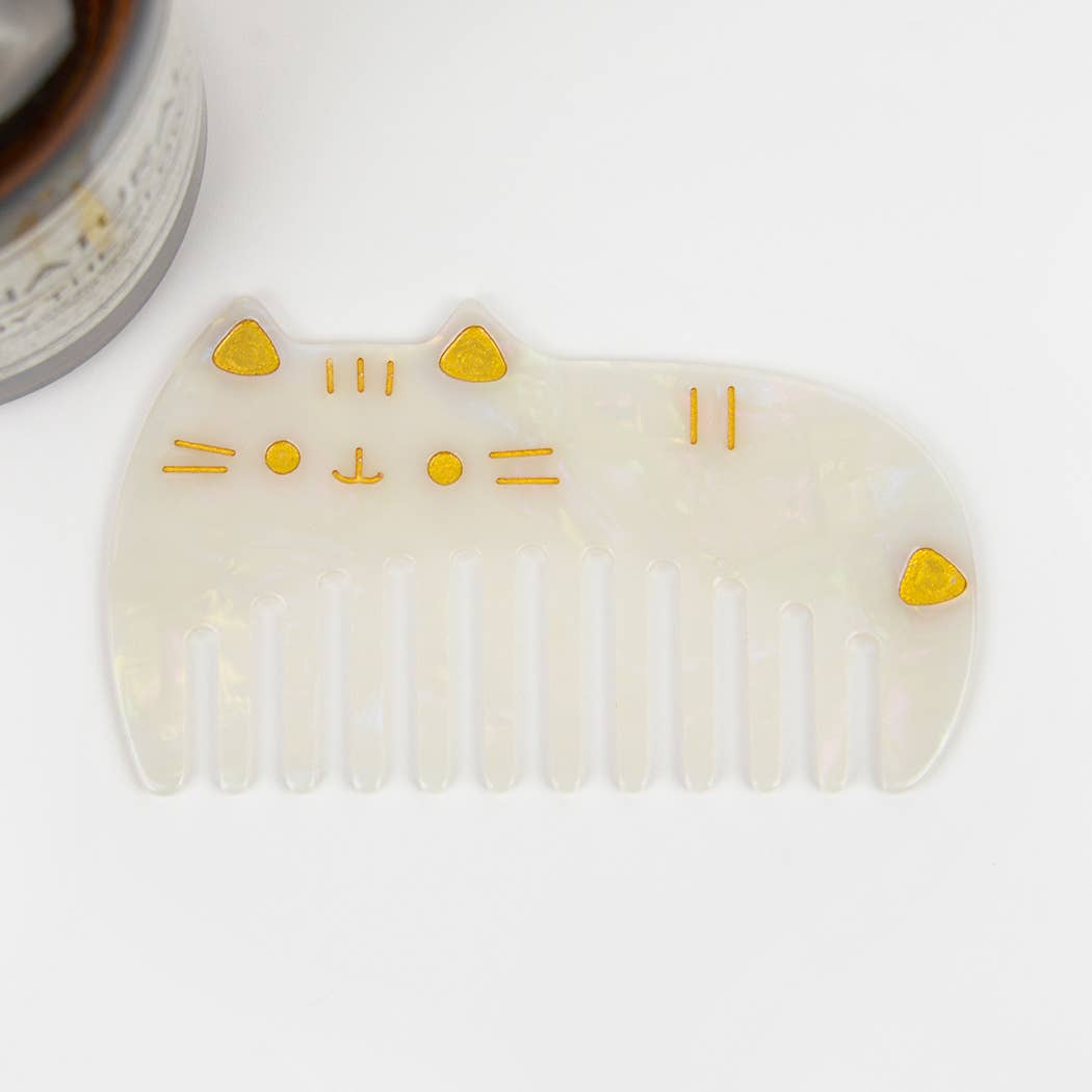 Cute Cat Acetate Hair Comb, Eco - Friendly - Lalka Beauty Co.