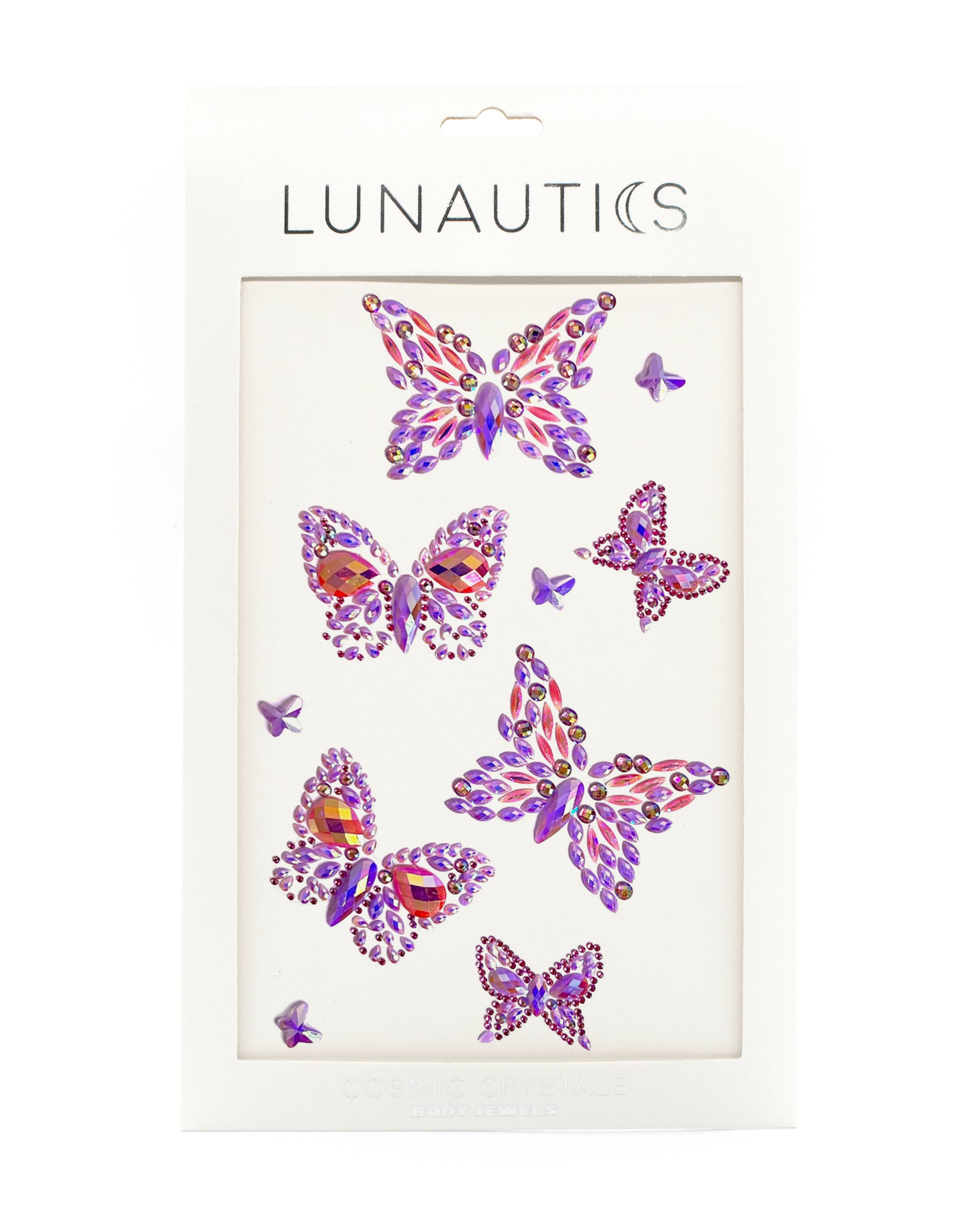 Lunautics Butterflies blush kisses reusable body jewels  festival, dancer