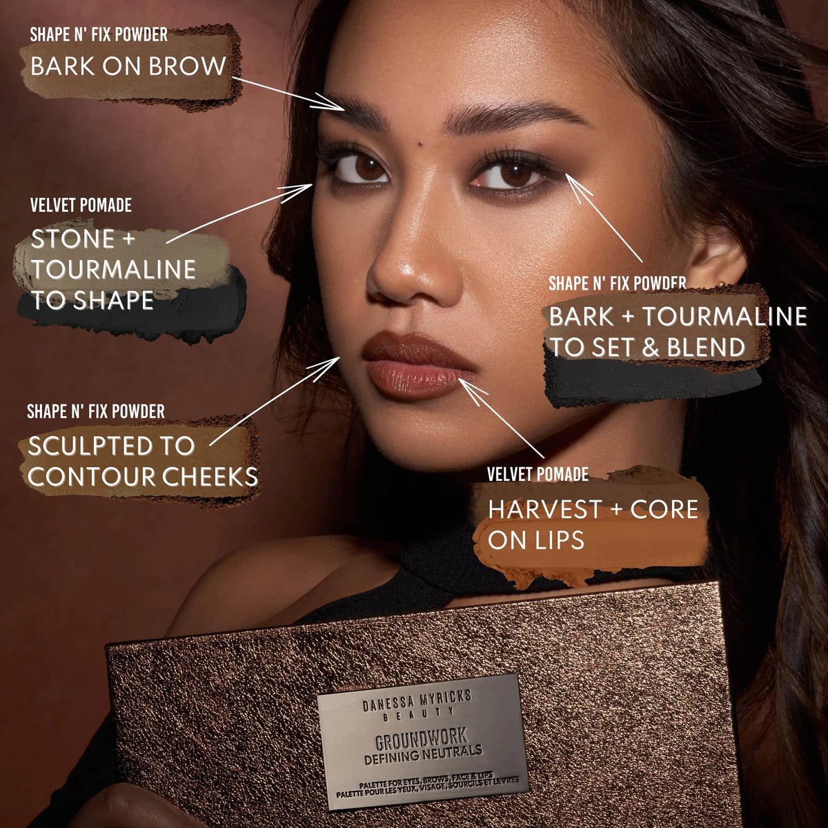 Danessa Myricks Groundwork Palettes for face, eyes, cheeks, lips - Lalka Beauty Co.