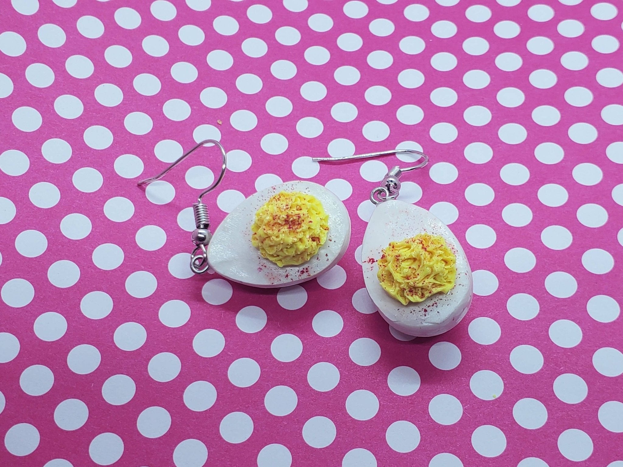 Deviled Eggs Earrings, Egg Earrings, BBQ Earrings - Lalka Beauty Co.