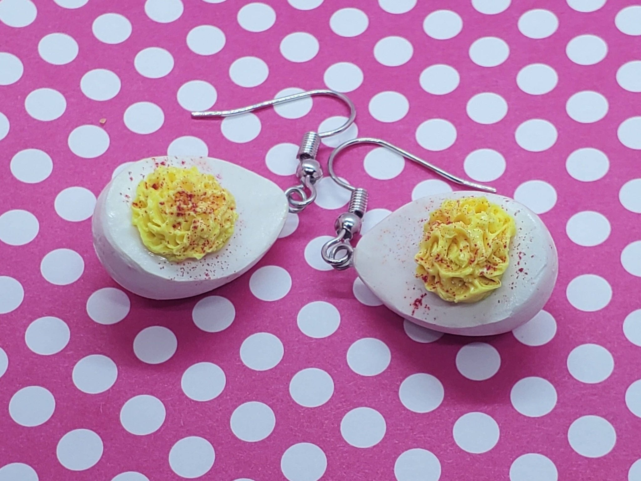 Deviled Eggs Earrings, Egg Earrings, BBQ Earrings - Lalka Beauty Co.