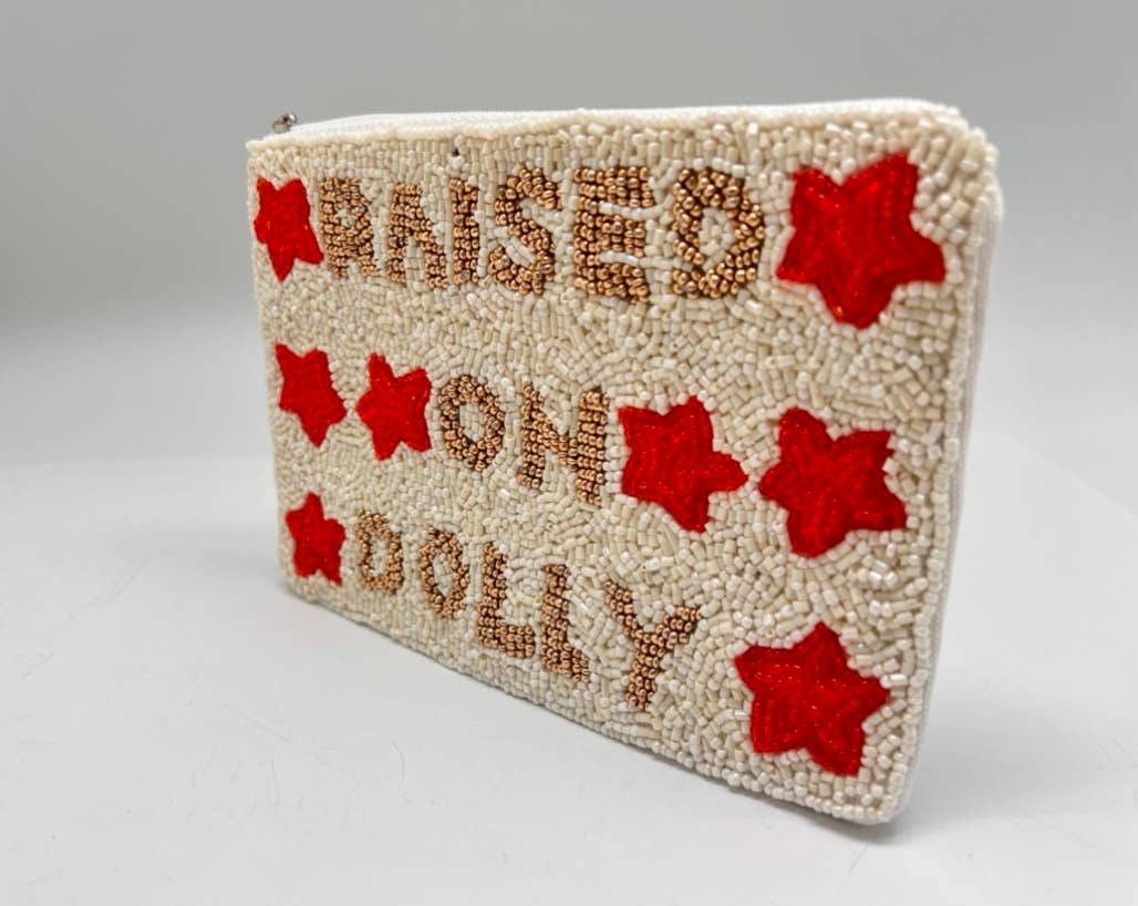 Double Sided RAISED ON DOLLY Beaded Coin Purse - Lalka Beauty Co.