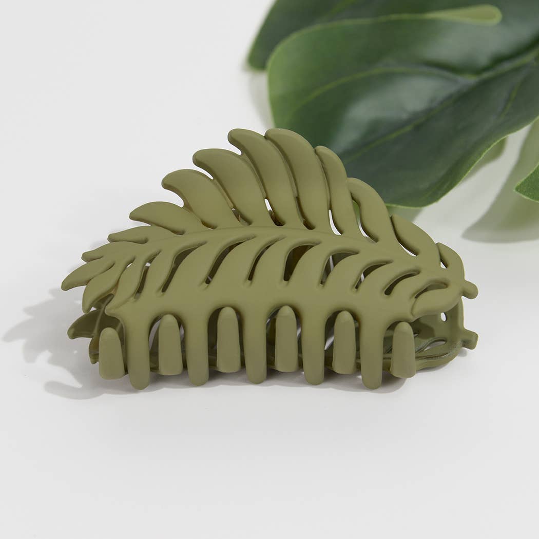 Matte Leaf Hair Claw Clip: