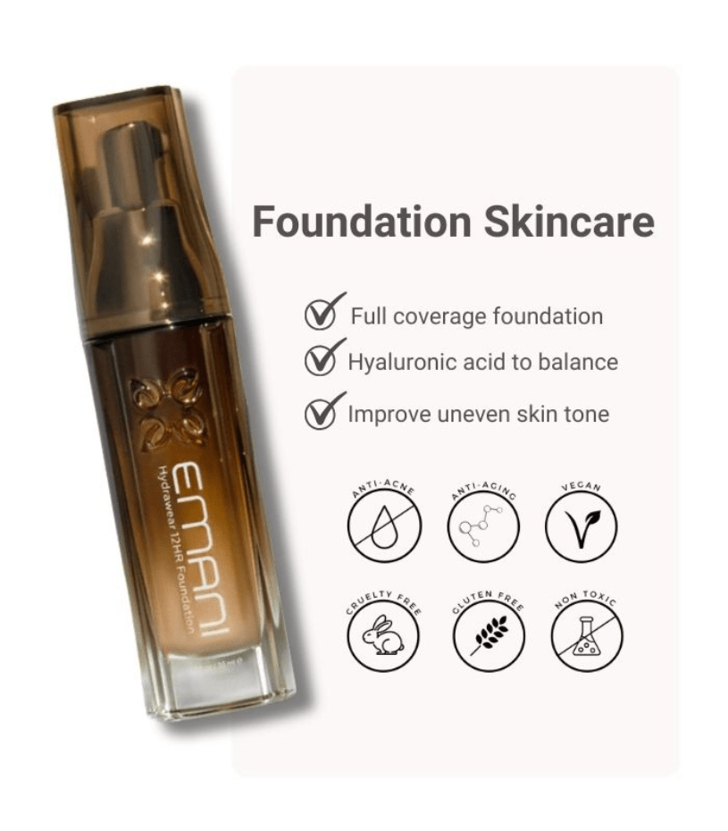 Emani HydraWear Plus Foundation: Oyster Beige - Lalka Beauty Co.