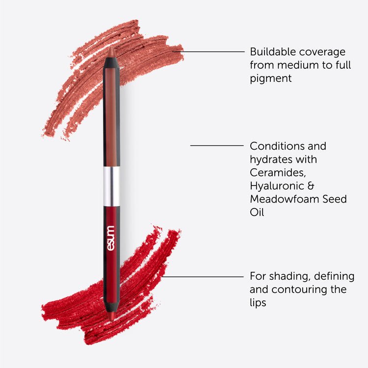 ESUM Cosmetics Dual Lip Pencil lip liner - Lalka Beauty Co.