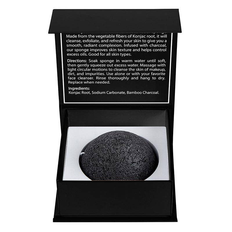 Facial Konjac Sponge - Charcoal - Lalka Beauty Co.