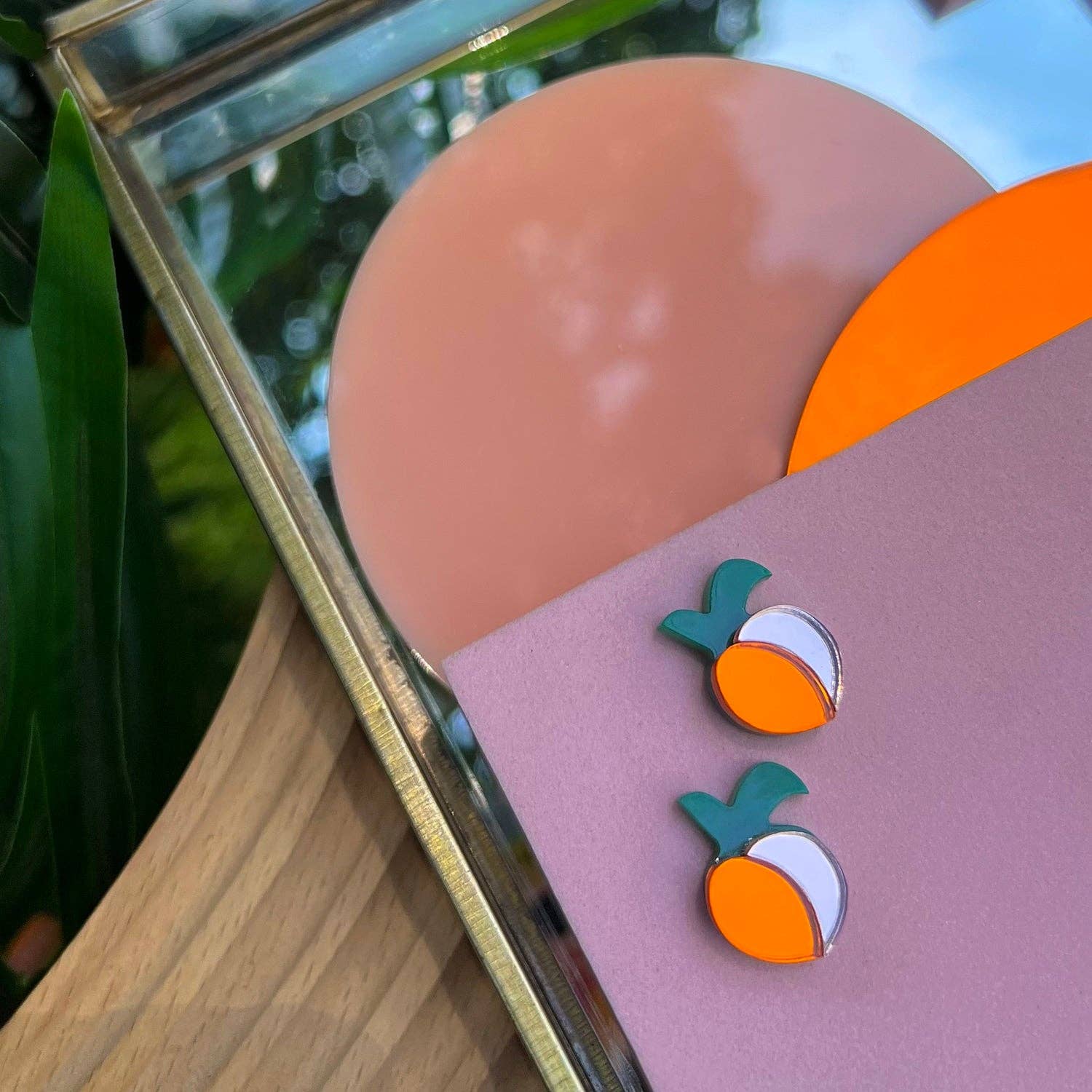 Georgia Peach Studs - Lalka Beauty Co.