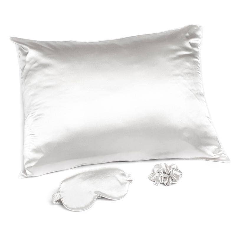 Goodnight Gorgeous Satin Sleep Set - White - Lalka Beauty Co.