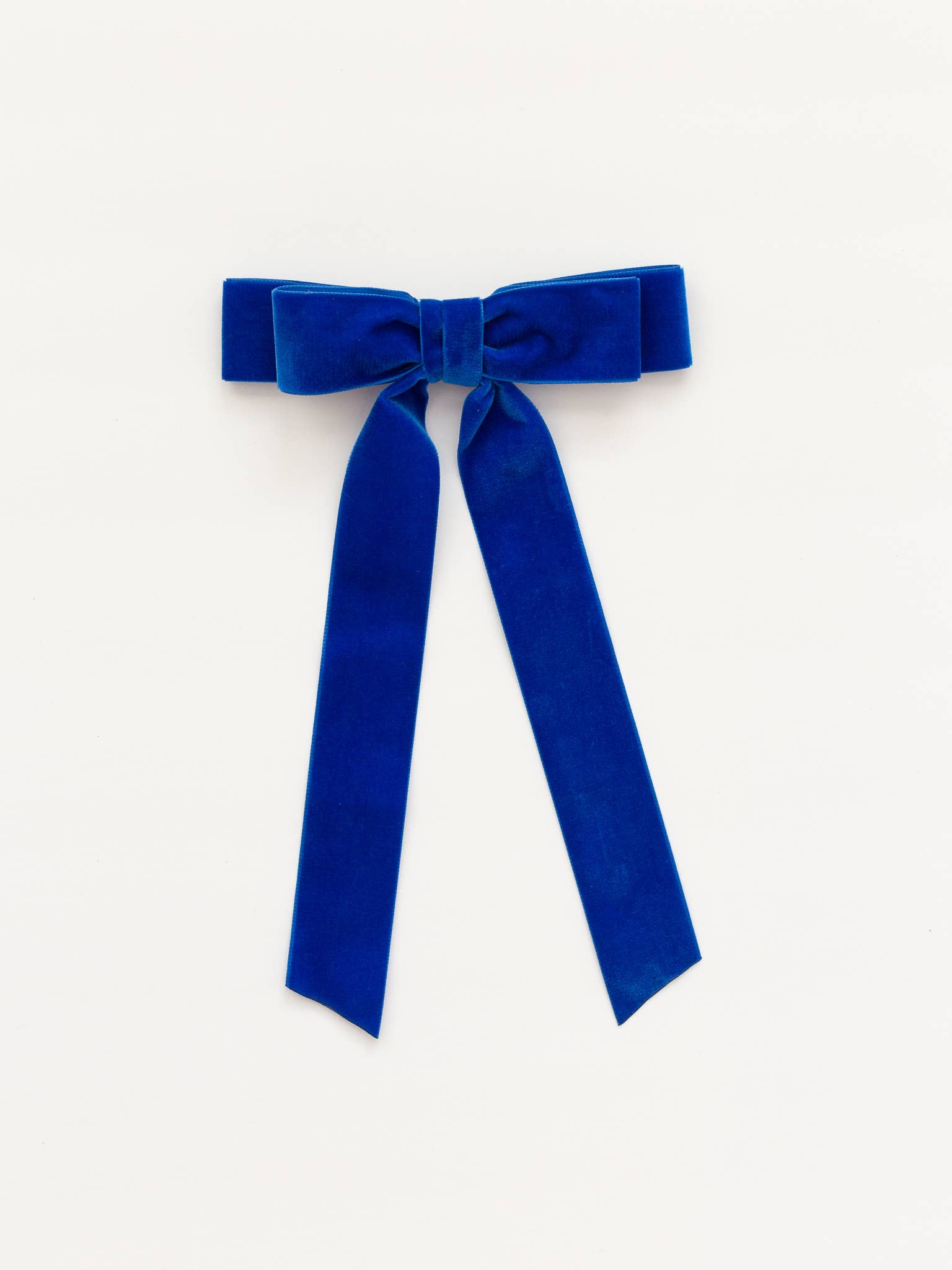 Grace & Grandeur Judy Long Bow Barrette: Royal Blue - Lalka Beauty Co.