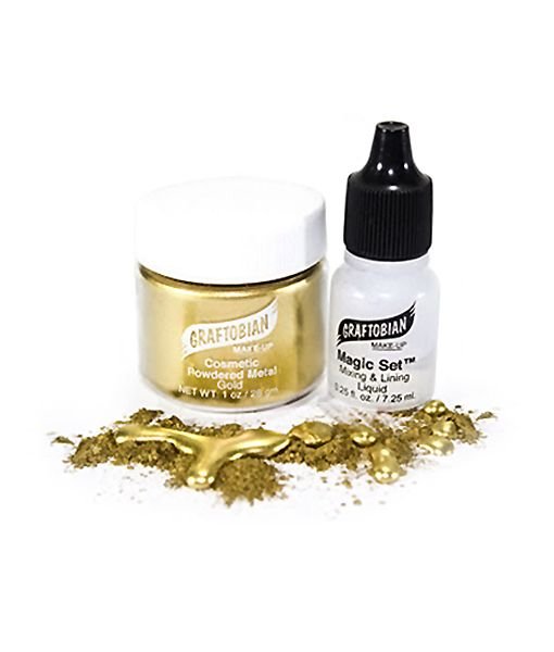 Graftobian Cosmetic Powdered Metals - Silver .5 oz ,Gold .81 oz, Copper 1 oz - Lalka Beauty Co.