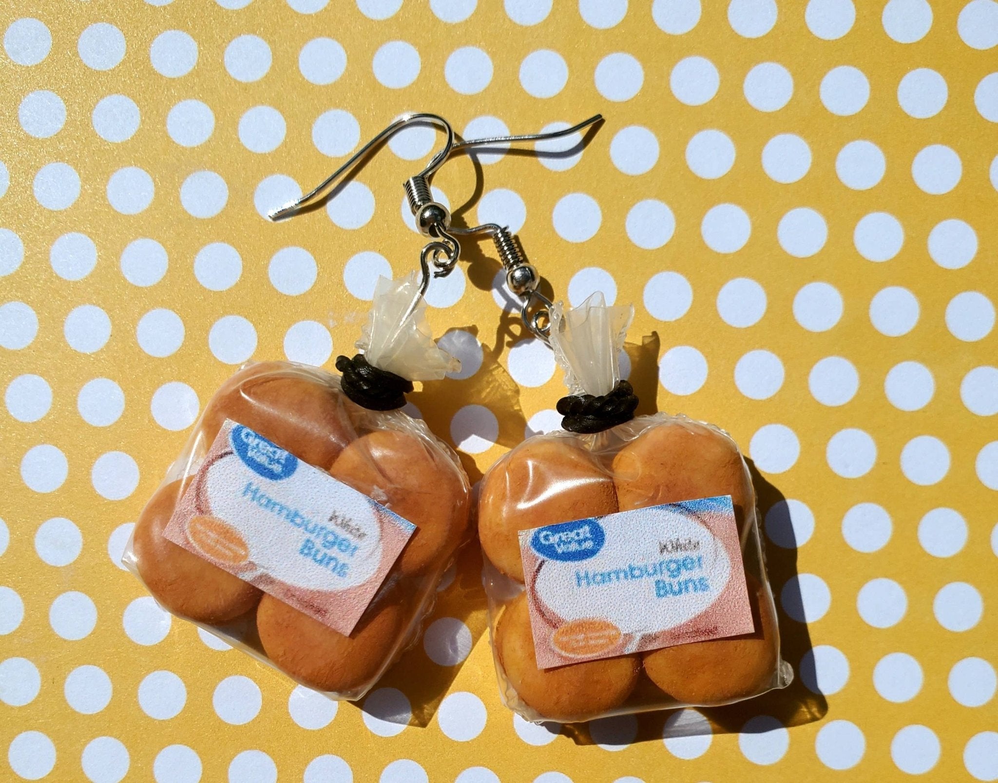 Hamburger Buns Earrings, Bun Earrings, Hamburger Earrings - Lalka Beauty Co.