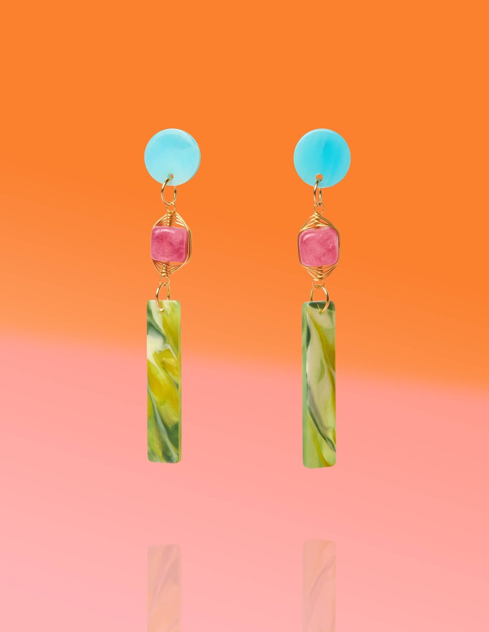 Jade Tropical Dangles Tribe & Temple earrings - Lalka Beauty Co.