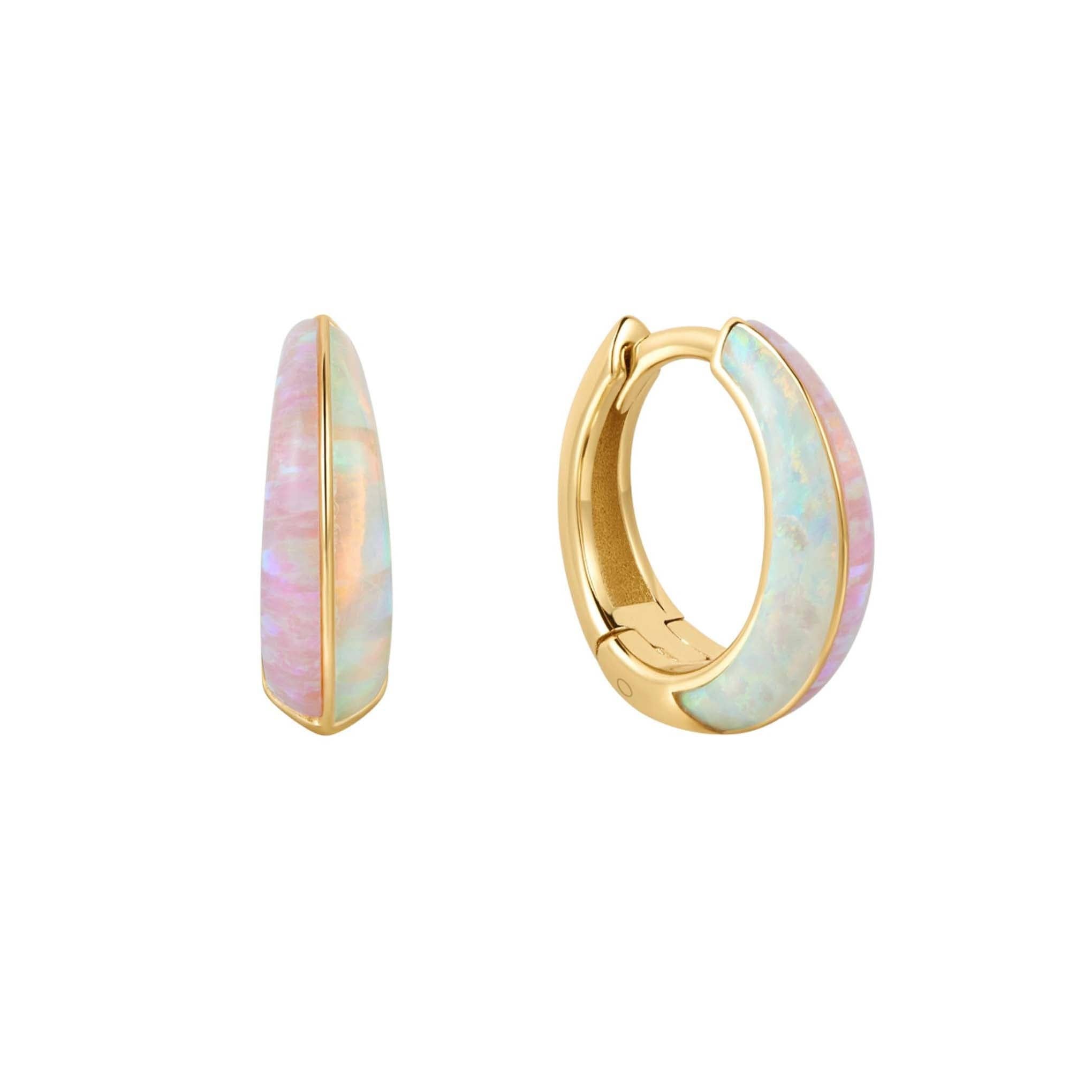 La Kaiser Opal Ombre Deux Huggie Earrings - Lalka Beauty Co.