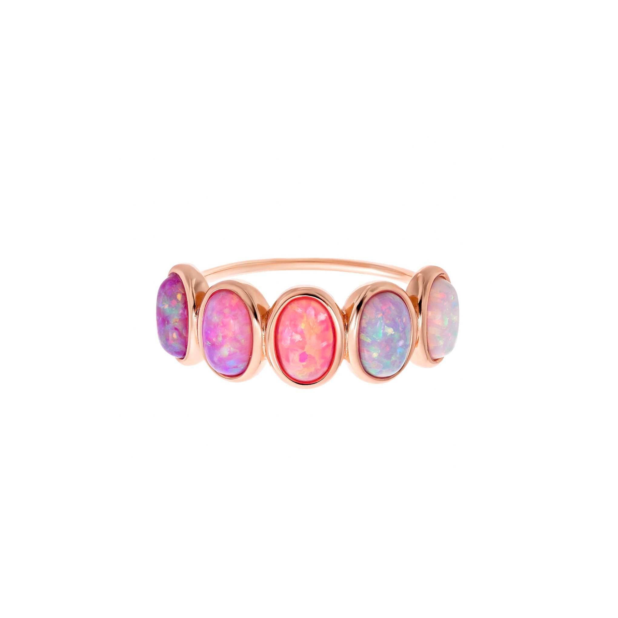 La Kaiser Rose Gold Opal Ombre Candy Ring size 7 - Lalka Beauty Co.