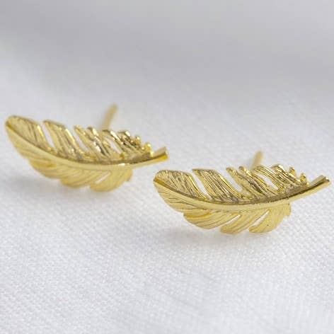 Lisa Angel Feather Earrings Studs - Lalka Beauty Co.