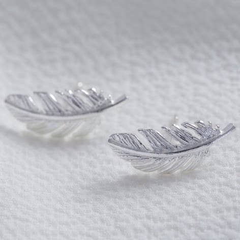 Lisa Angel Feather Earrings Studs - Lalka Beauty Co.