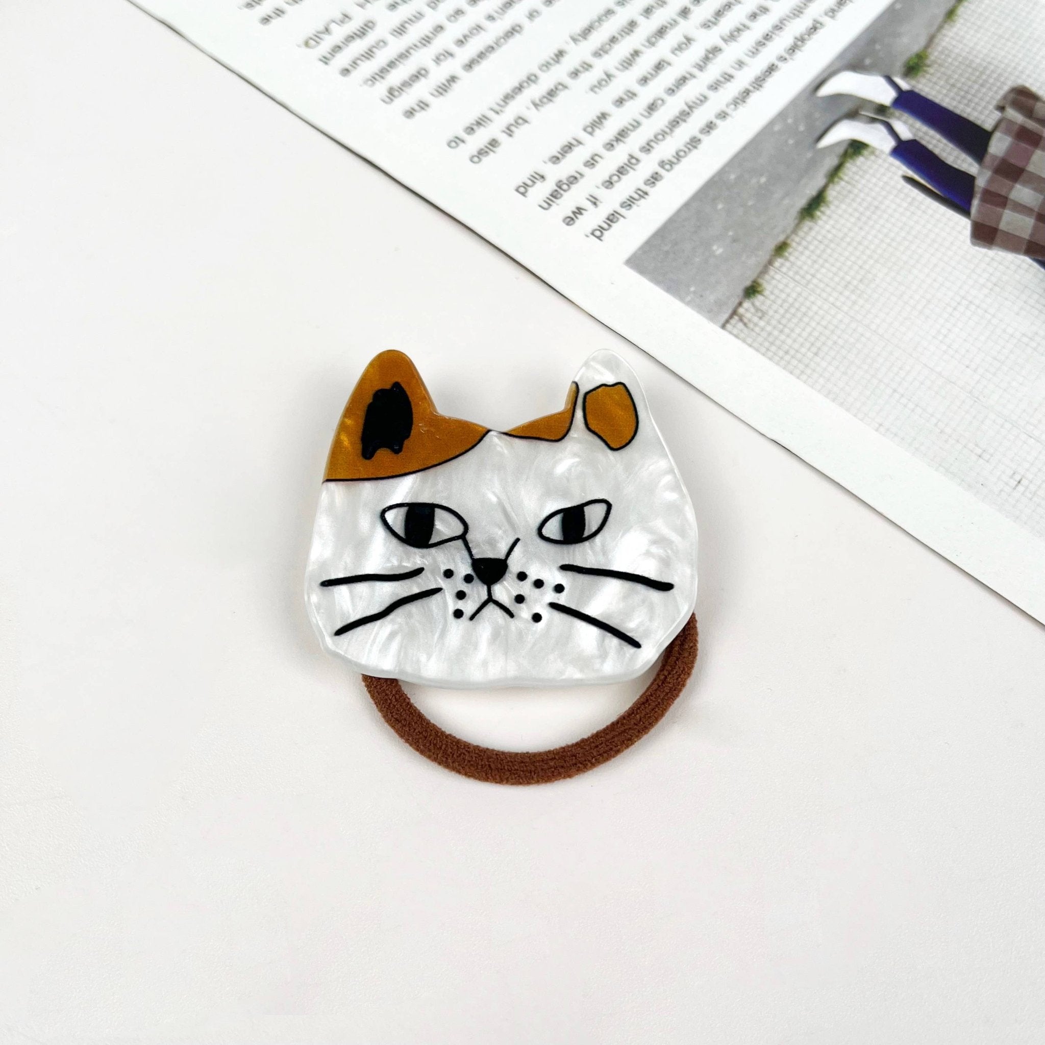 Lovely cartoon cat hair tie: A - Lalka Beauty Co.