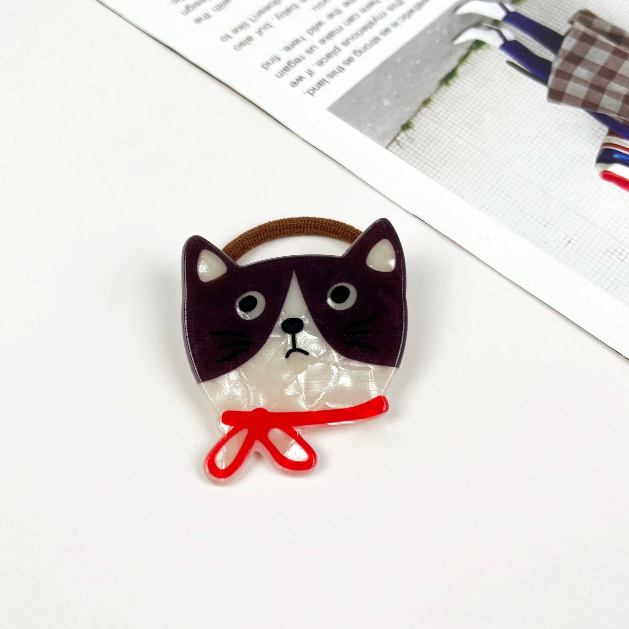 Lovely cartoon cat hair tie: A - Lalka Beauty Co.