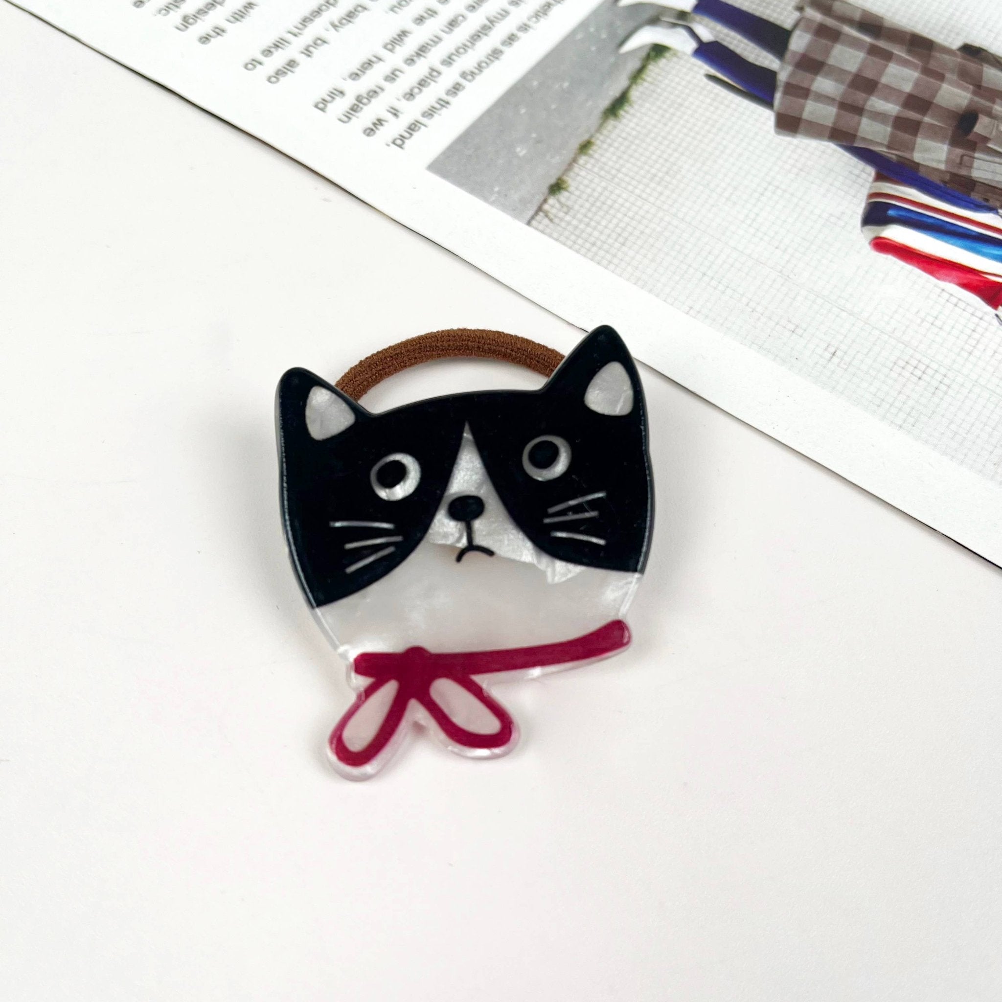 Lovely cartoon cat hair tie: A - Lalka Beauty Co.