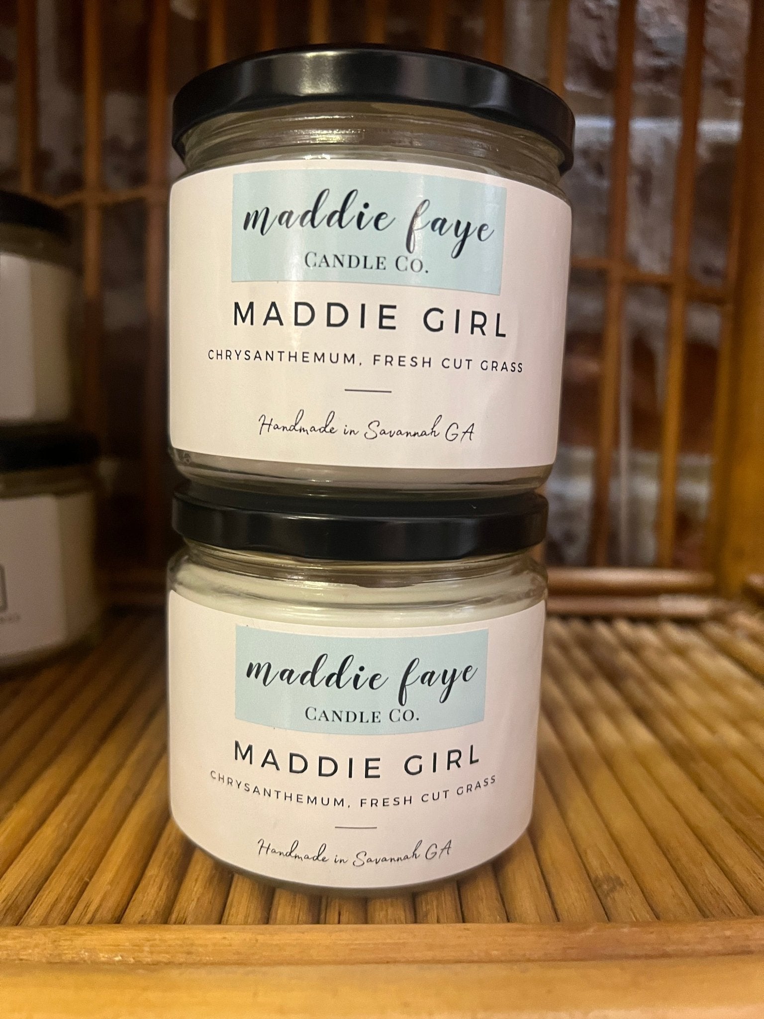 Maddie Faye Candle Co. Handmade in Savannah glass jar candles - Lalka Beauty Co.