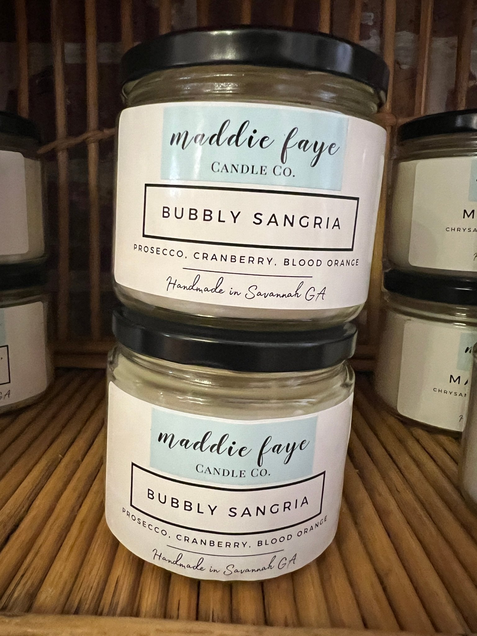 Maddie Faye Candle Co. Handmade in Savannah glass jar candles - Lalka Beauty Co.