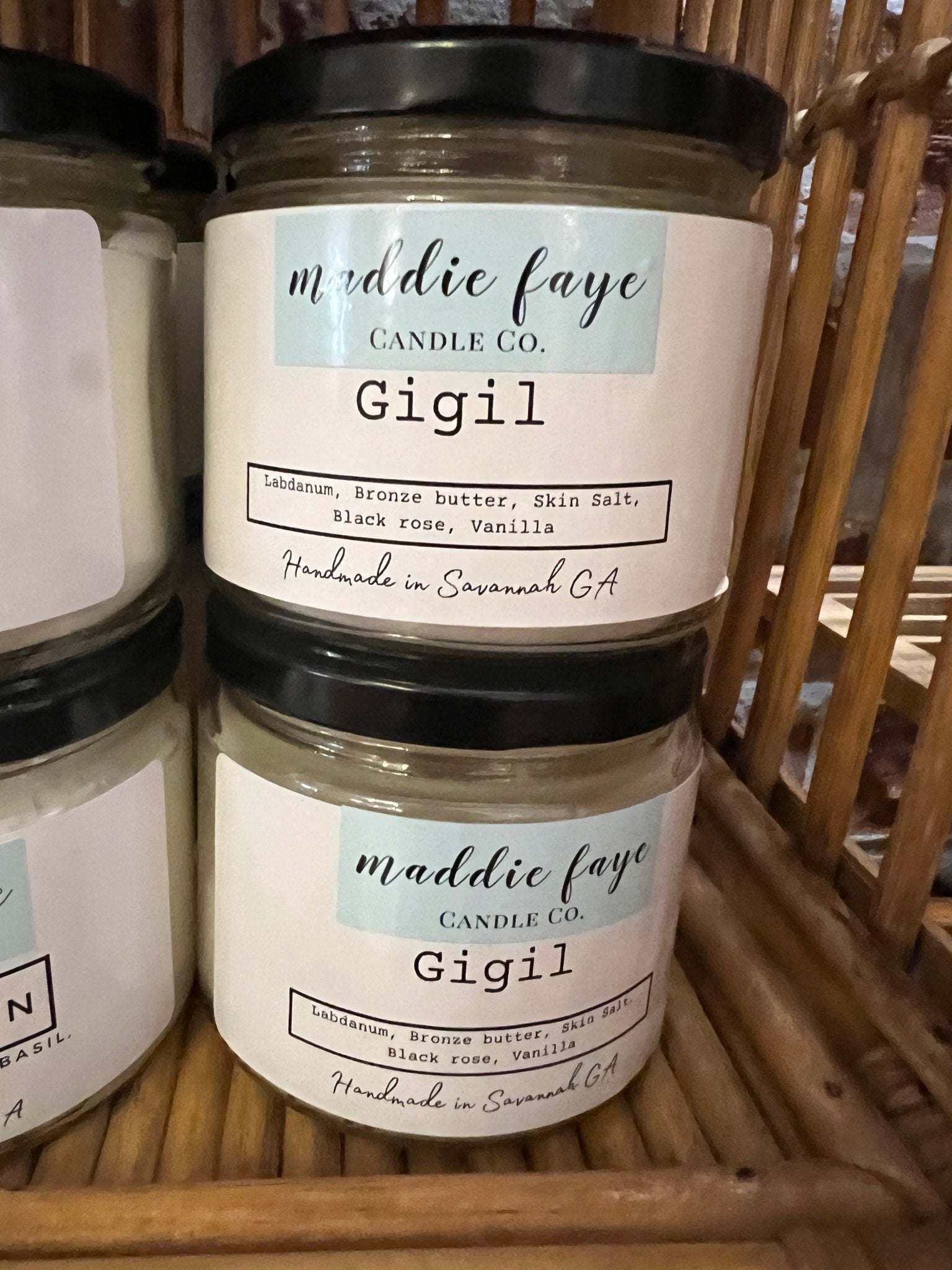 Maddie Faye Candle Co. Handmade in Savannah glass jar candles - Lalka Beauty Co.