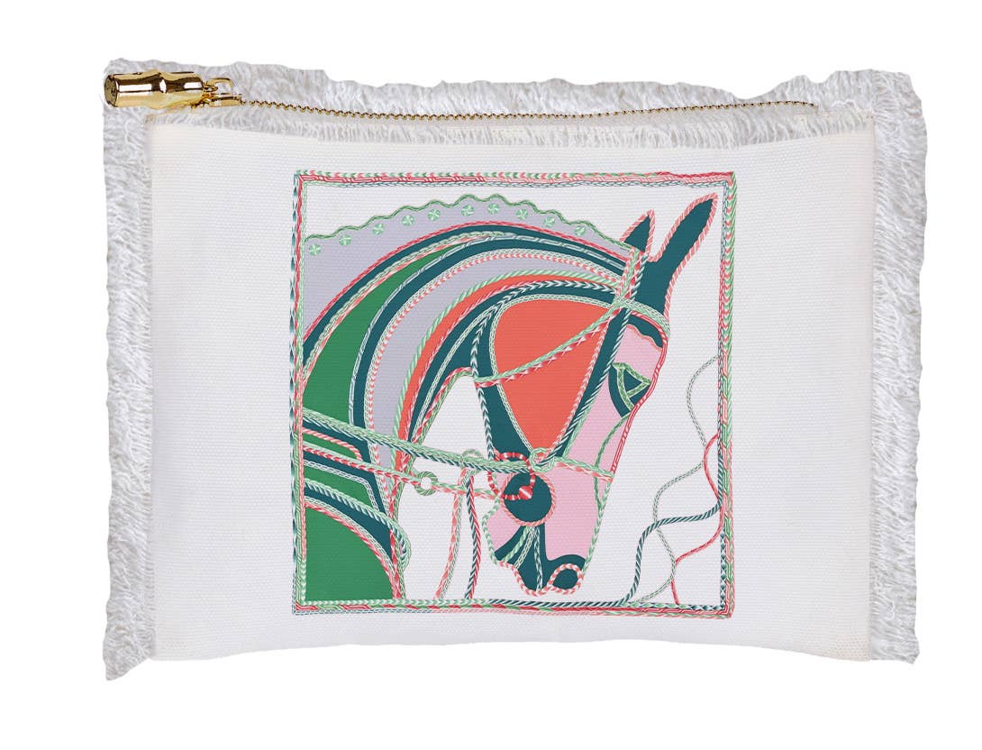 Makeup Bag - Equestrian (Pink): Large - Lalka Beauty Co.