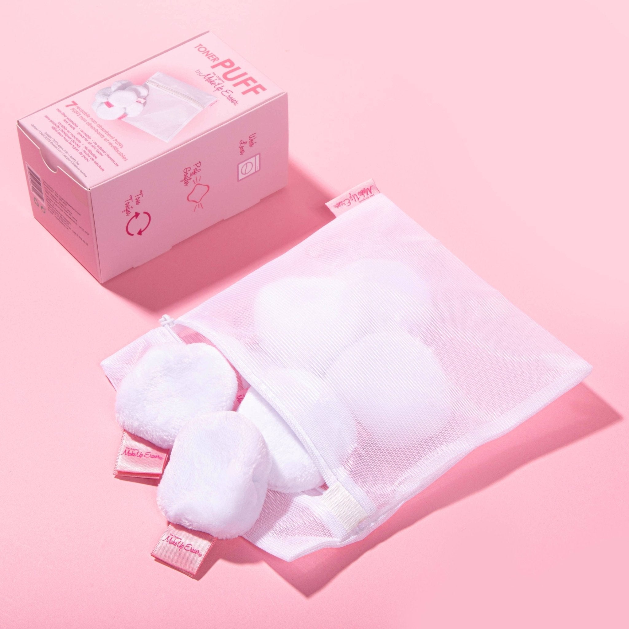 Makeup Eraser Toner Puff 7 Pack - Bye bye cotton rounds forever! - Lalka Beauty Co.