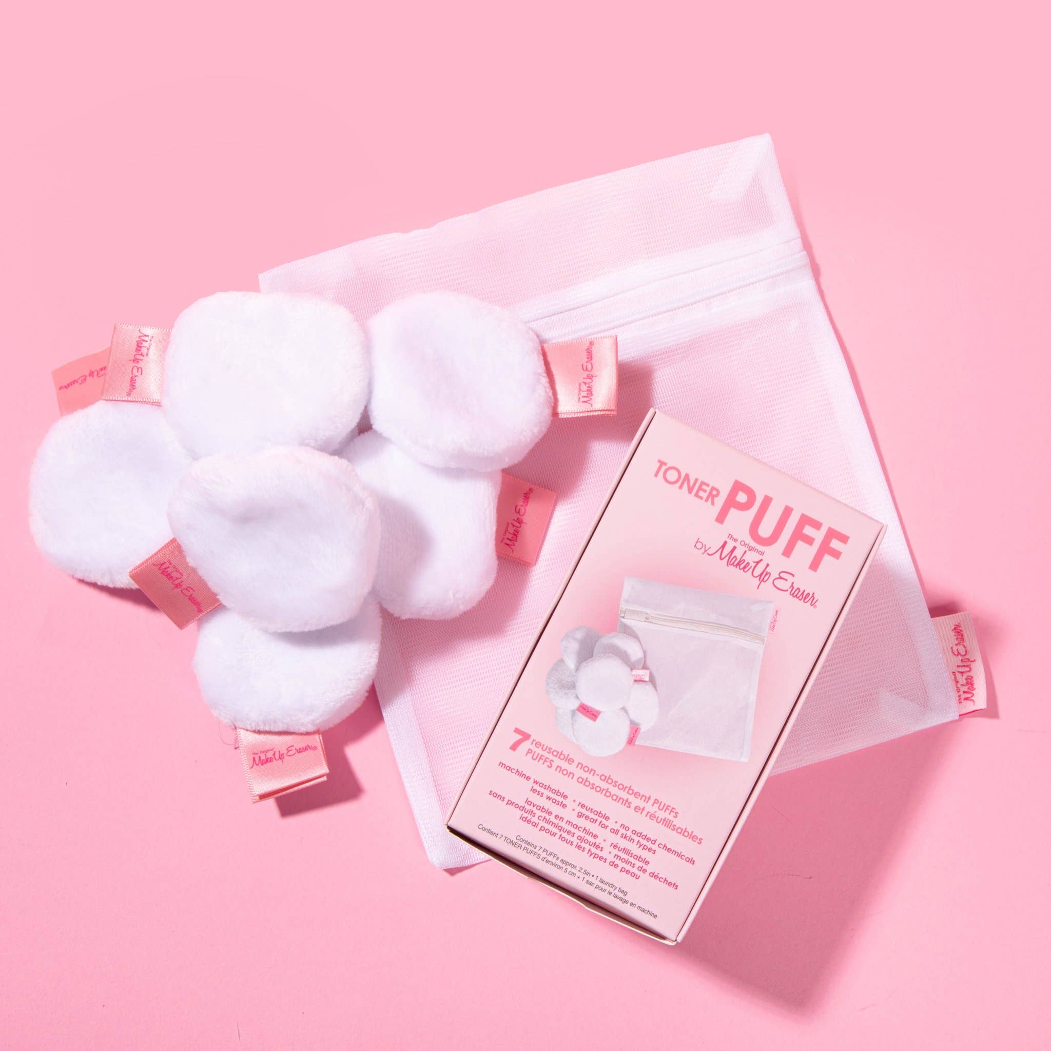 Makeup Eraser Toner Puff 7 Pack - Bye bye cotton rounds forever! - Lalka Beauty Co.