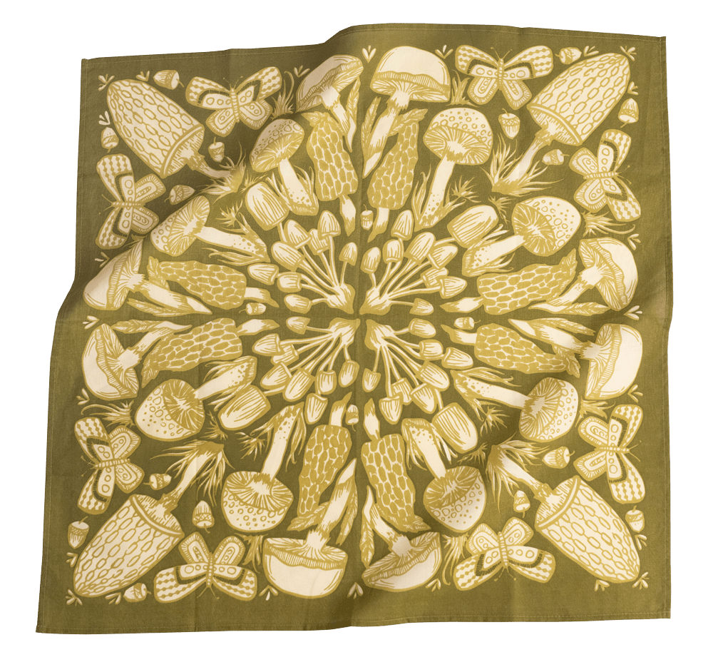 No. 016 Mushrooms Bandana - Lalka Beauty Co.