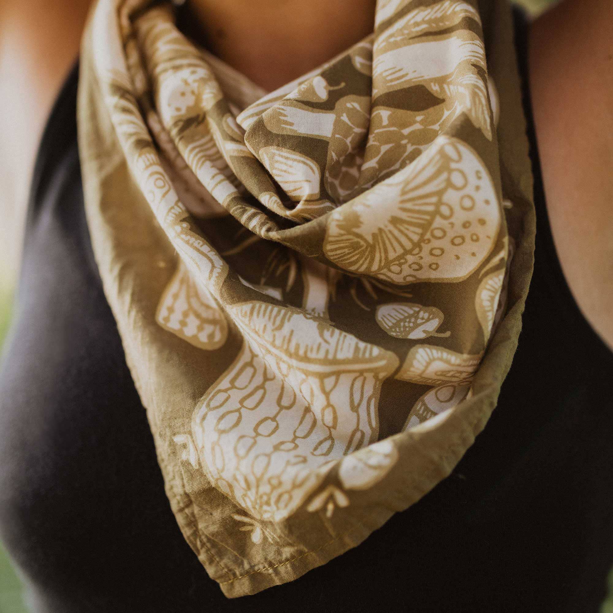 No. 016 Mushrooms Bandana - Lalka Beauty Co.