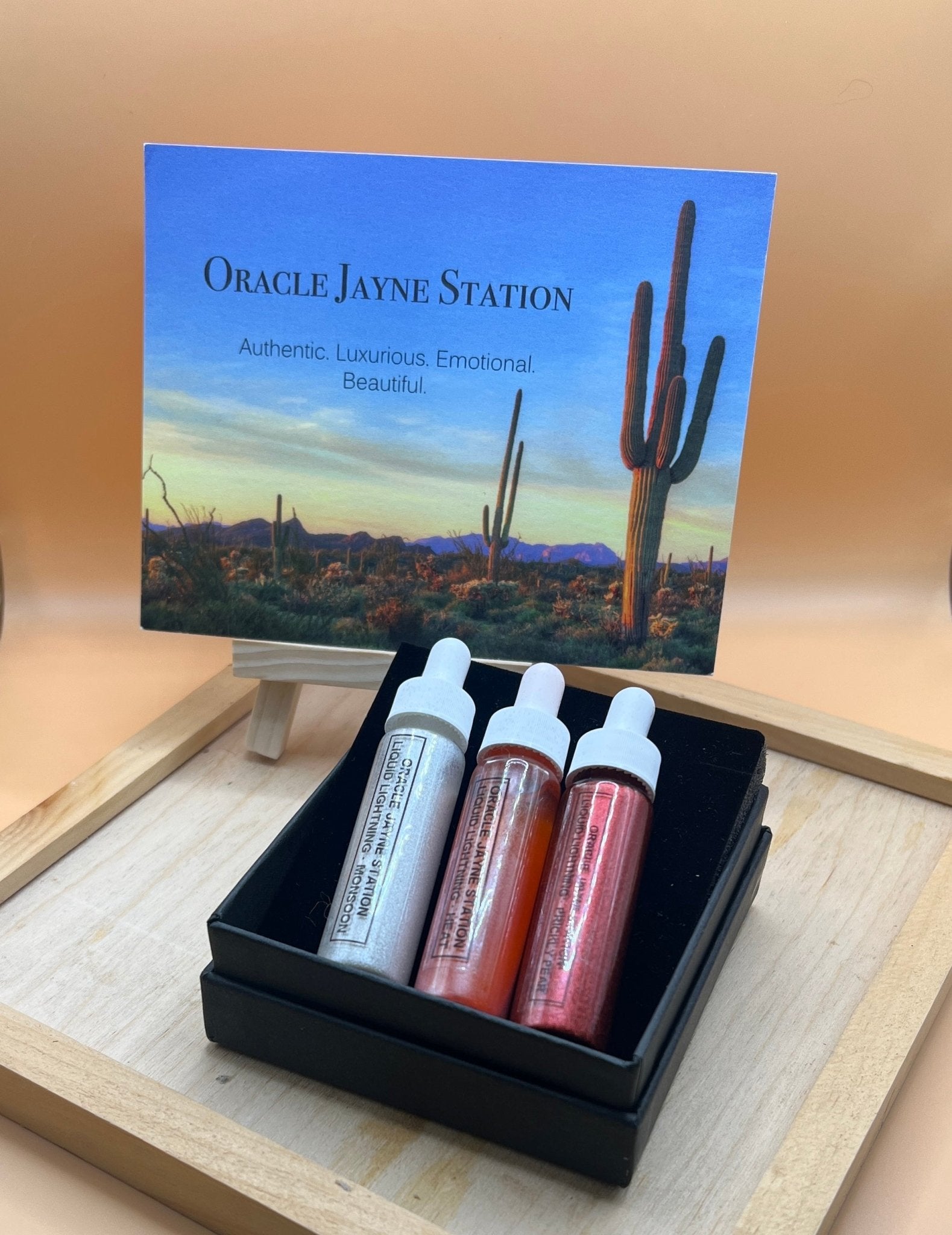 Oracle Jayne Station “Liquid Lightning” Trio Gift Set highlighter, underpainting - Lalka Beauty Co.