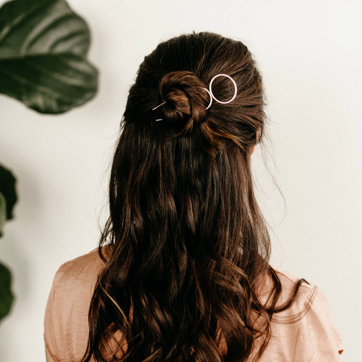 Oval Hair Pin: Yellow Brass - Lalka Beauty Co.